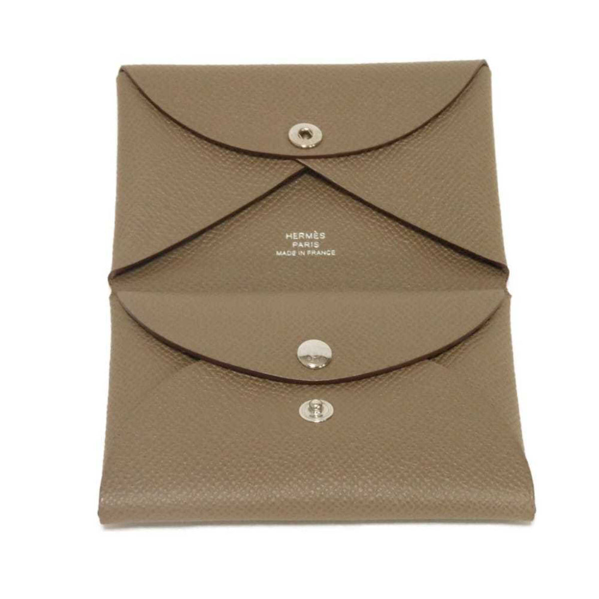 Hermes Etoupe Gray Grayish Epsom Leather Coin Purse/Coin Case (Pre-Owned)