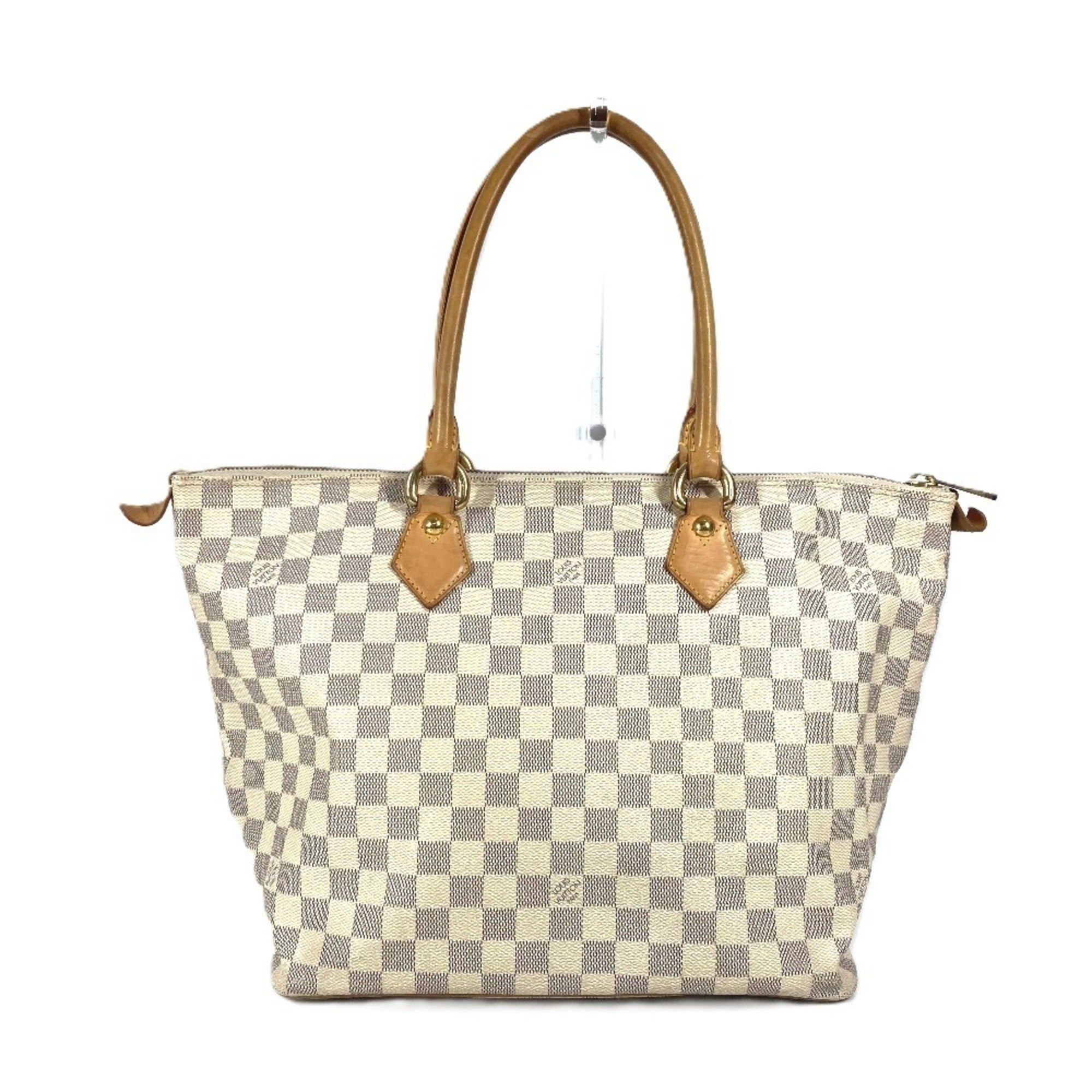 Louis Vuitton White Damier Azur Shoulder Bag Tote Bag (Pre-Owned)