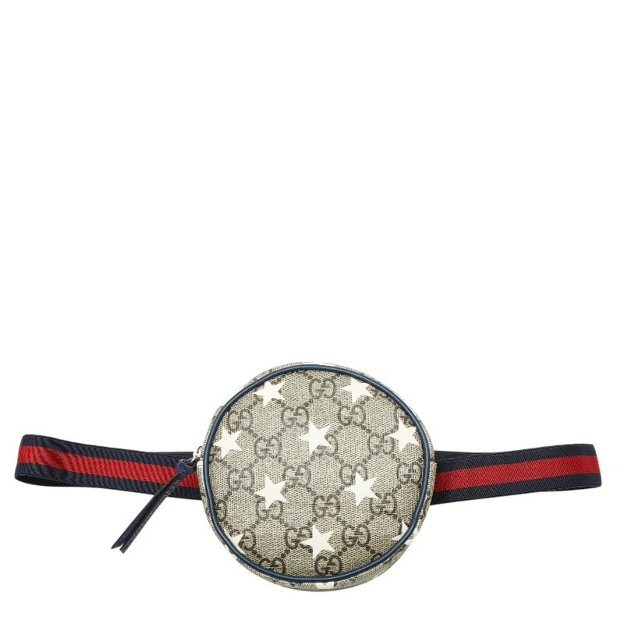 Gucci Beige Navy Pvc Leather Fanny Pack Pouch (Pre-Owned)