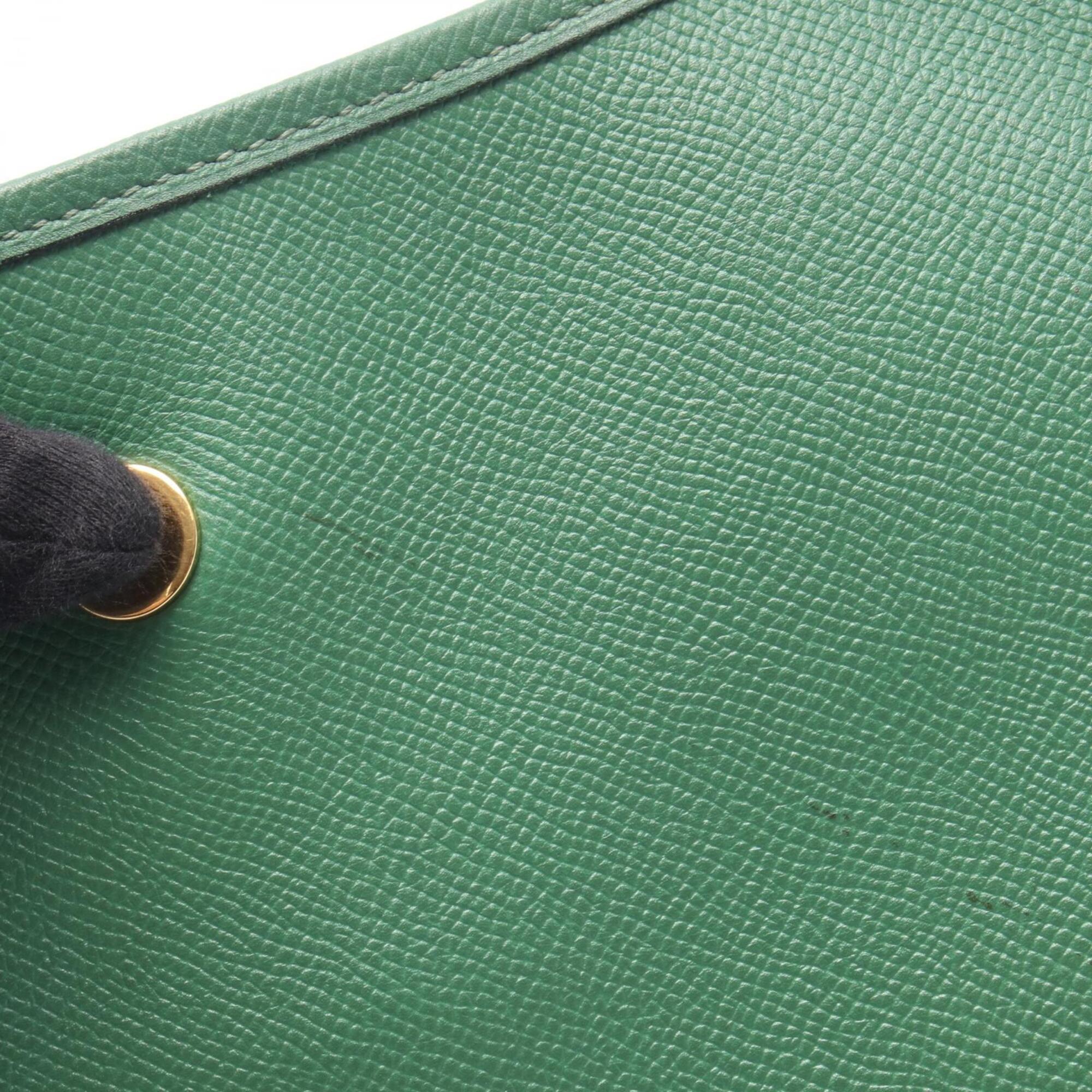 Hermes Green Courchevel Leather Shoulder Bag (Pre-Owned)