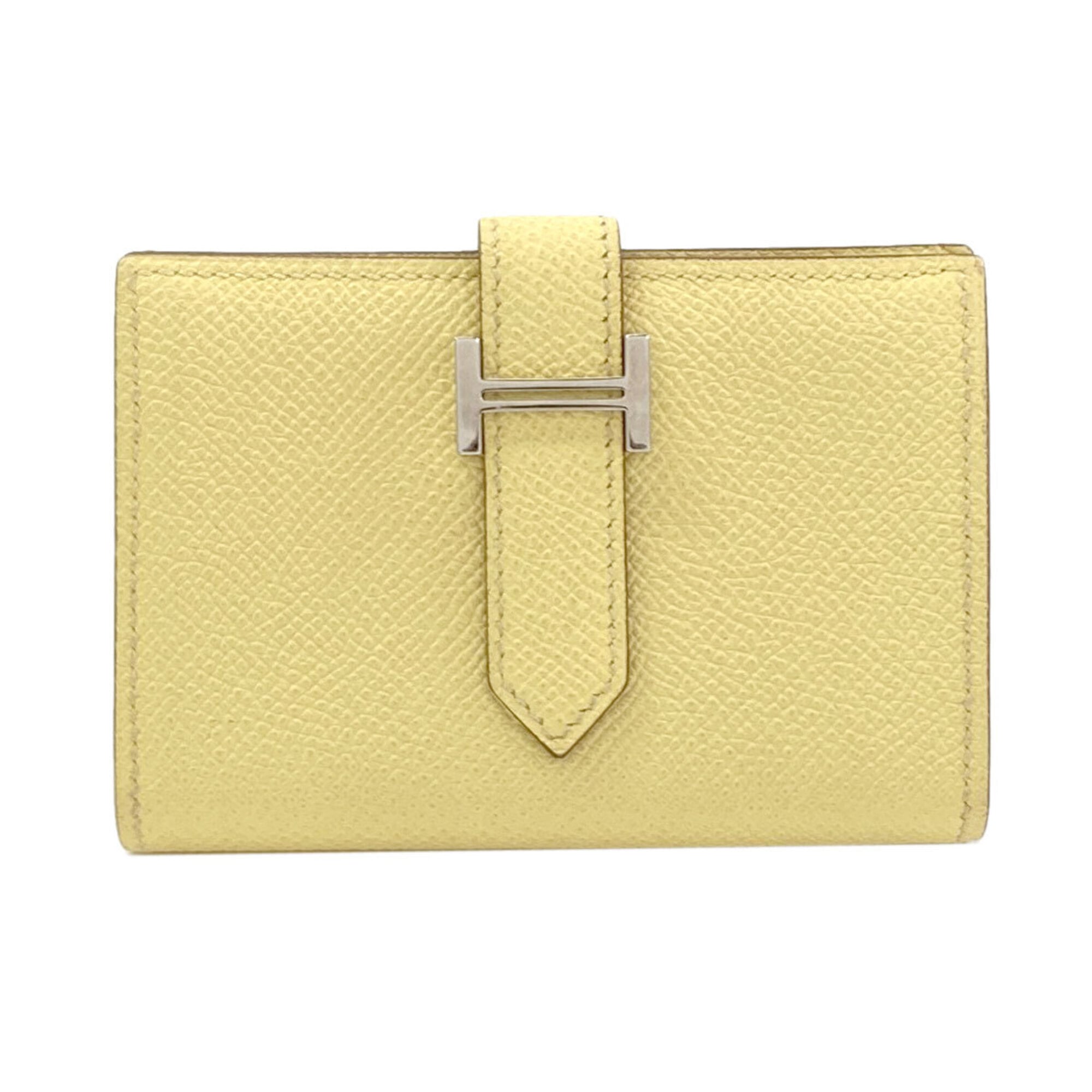 Hermes Yellow Epsom Leather Coin Purse/Coin Case (Pre-Owned)