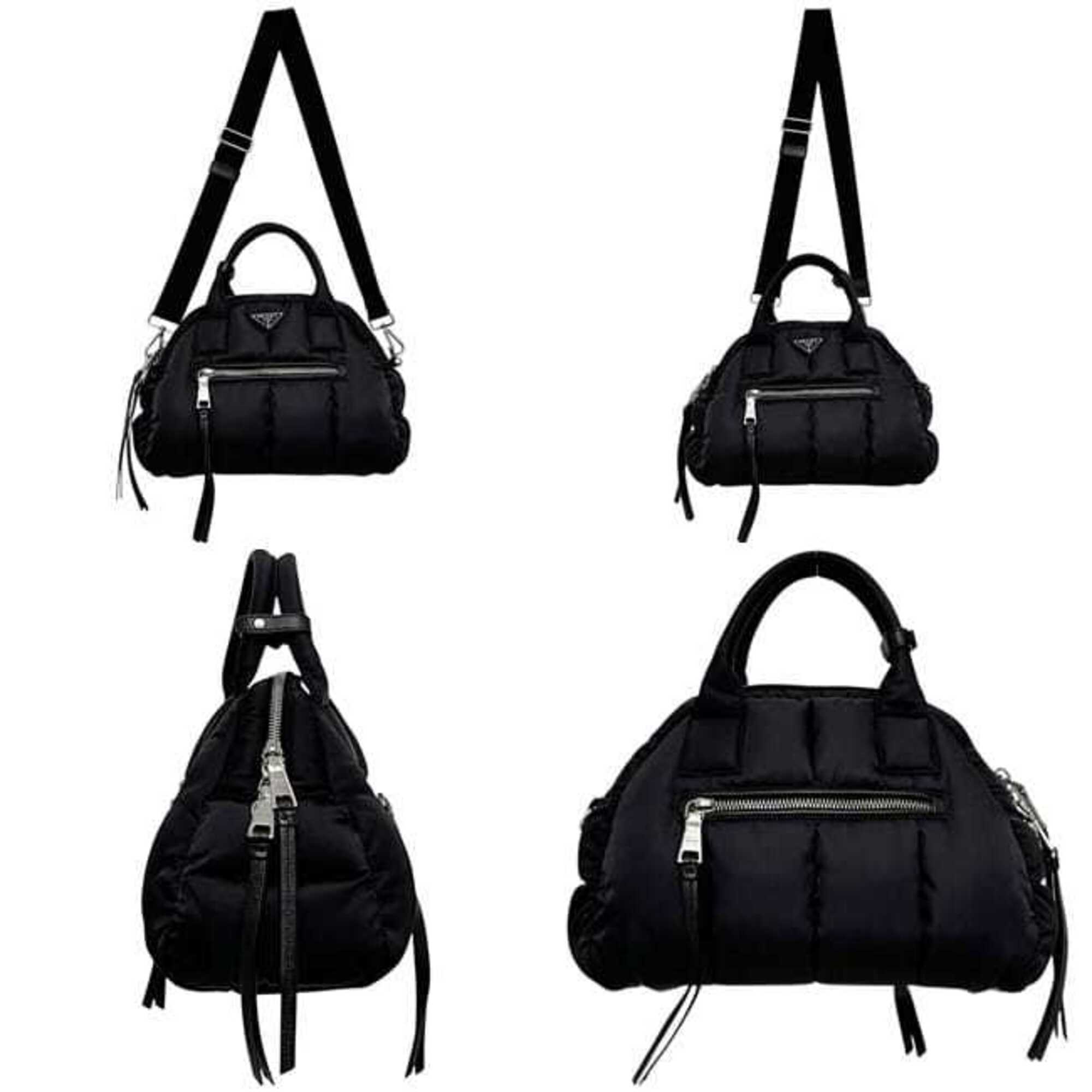 Prada Black Nero Nylon Handbag (Pre-Owned)