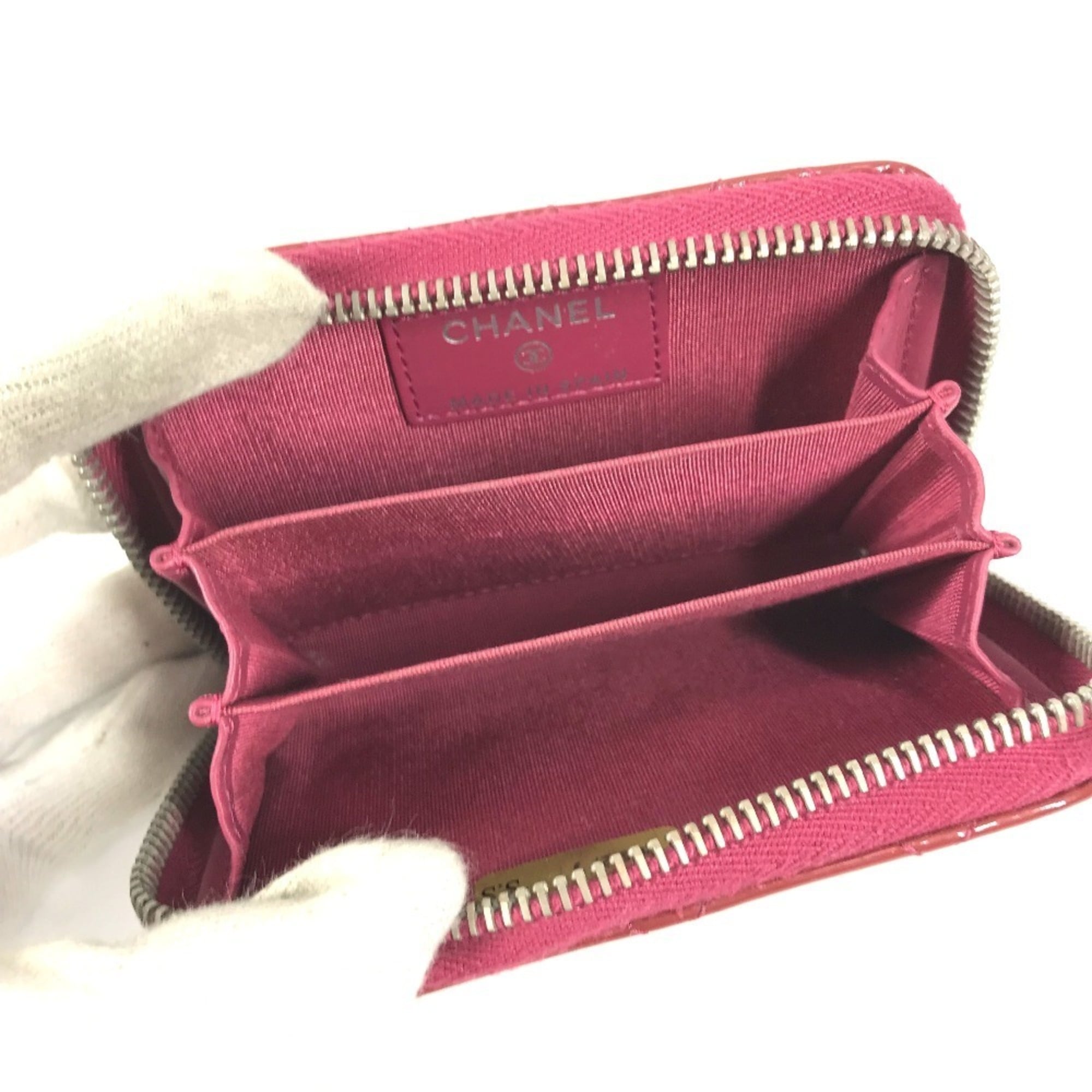 Chanel Pink Quilting Coin Purse/Coin Case (Pre-Owned)