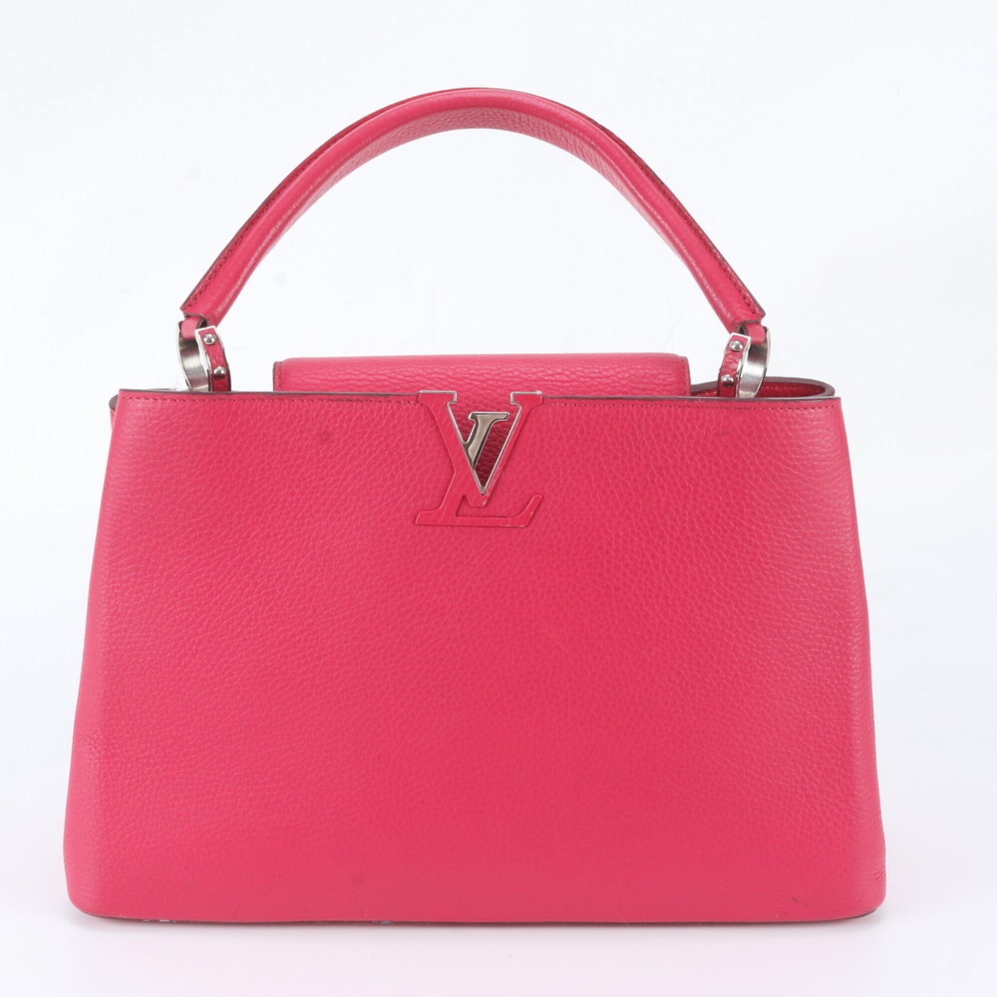 Louis Vuitton Rose Litchi Leather Handbag (Pre-Owned)