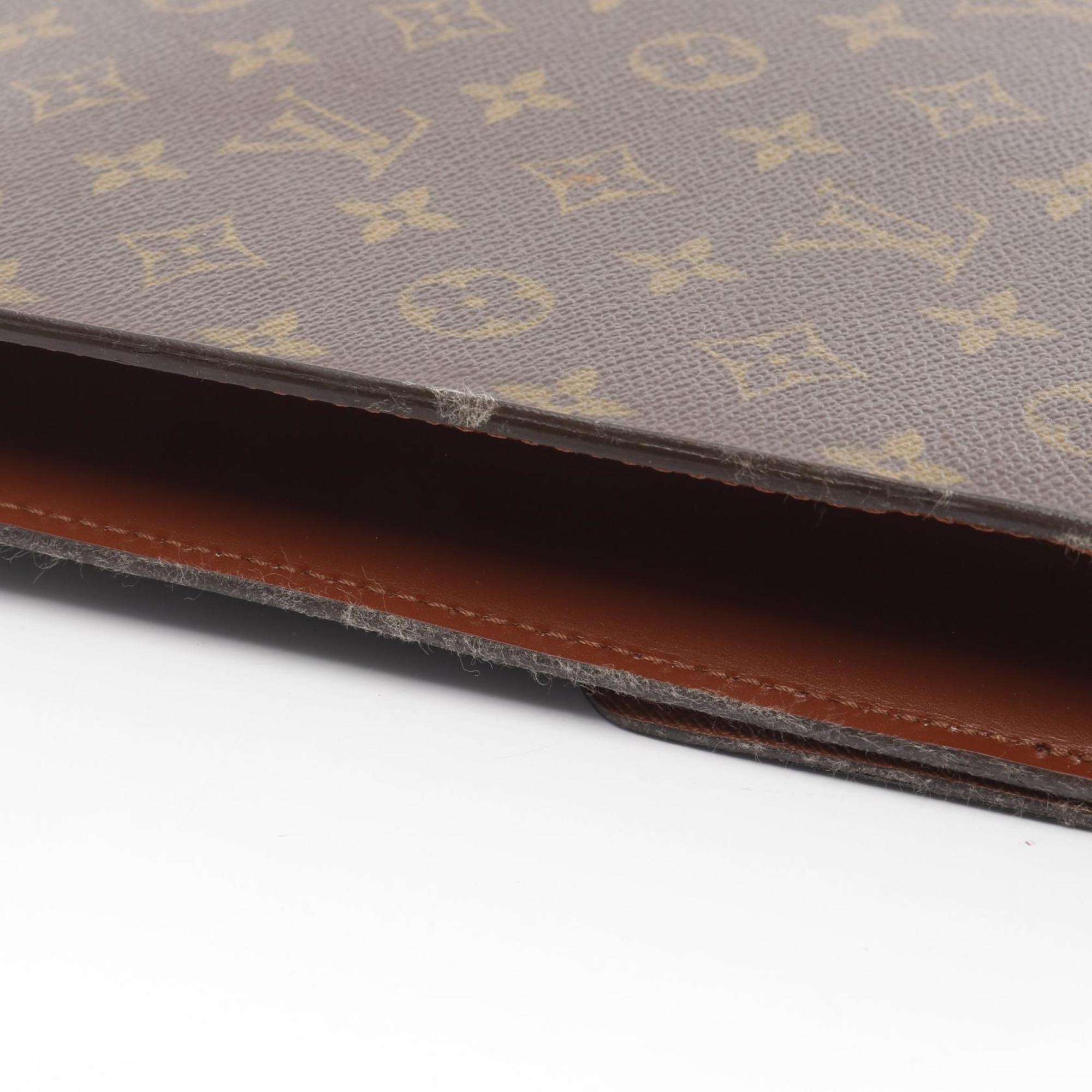 Louis Vuitton Brown Coated Canvas Pvc Monogram Leather Briefcase (Pre-Owned)