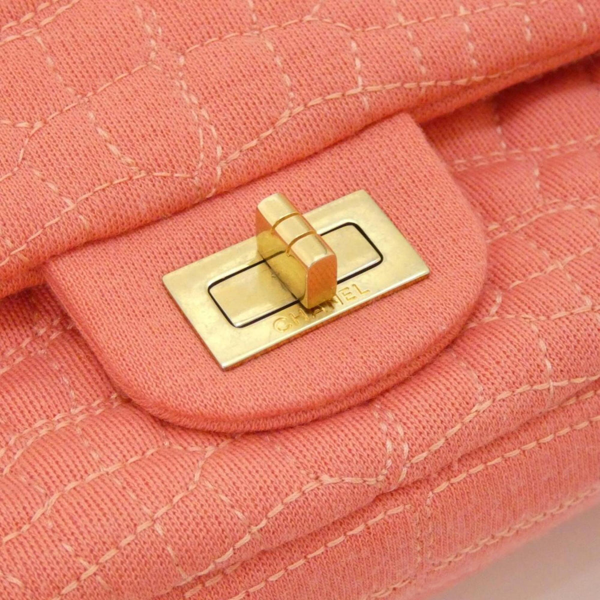 Chanel Pink Canvas Shoulder Bag (Pre-Owned)