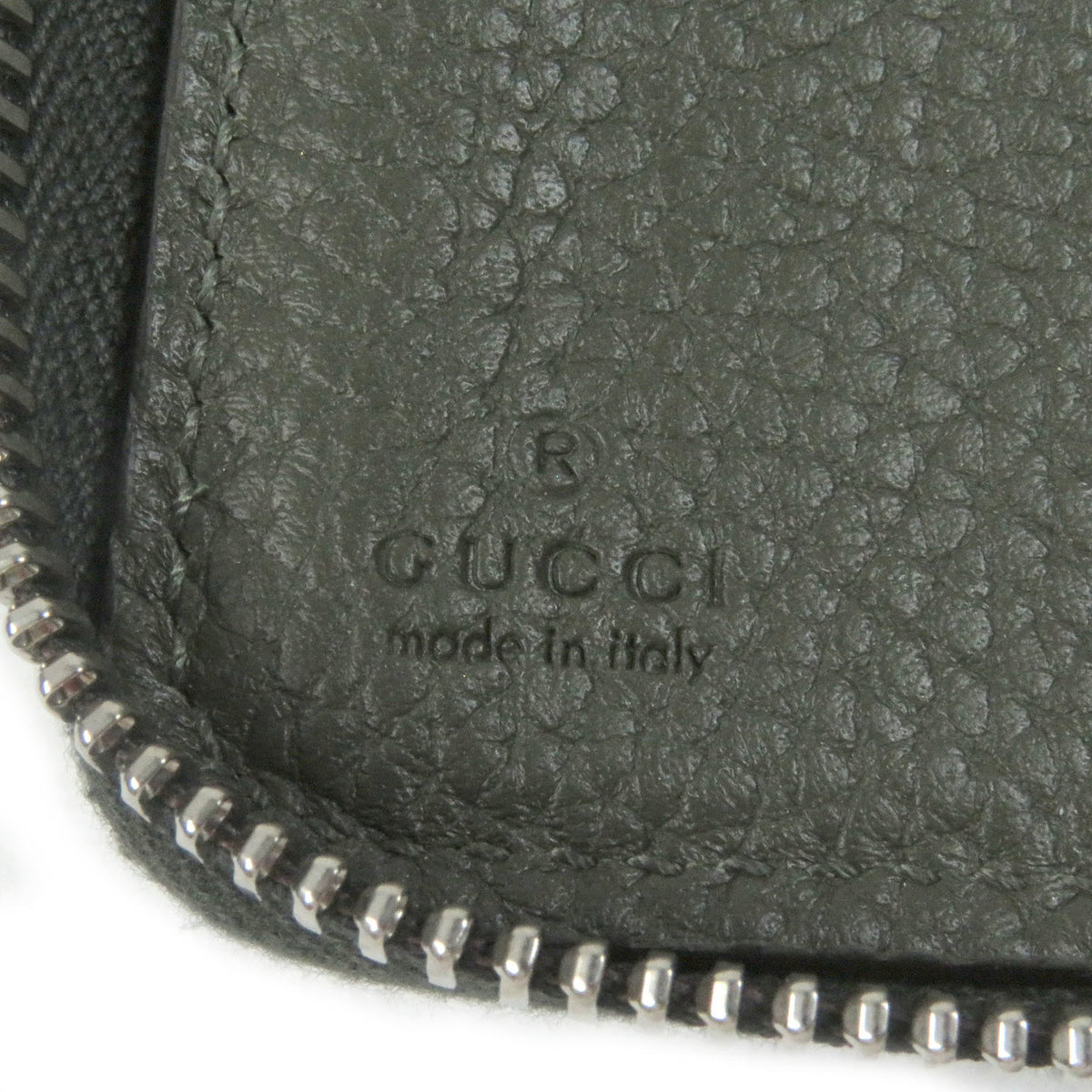 Gucci Khaki Leather Long Wallet (Bi-Fold) (Pre-Owned)