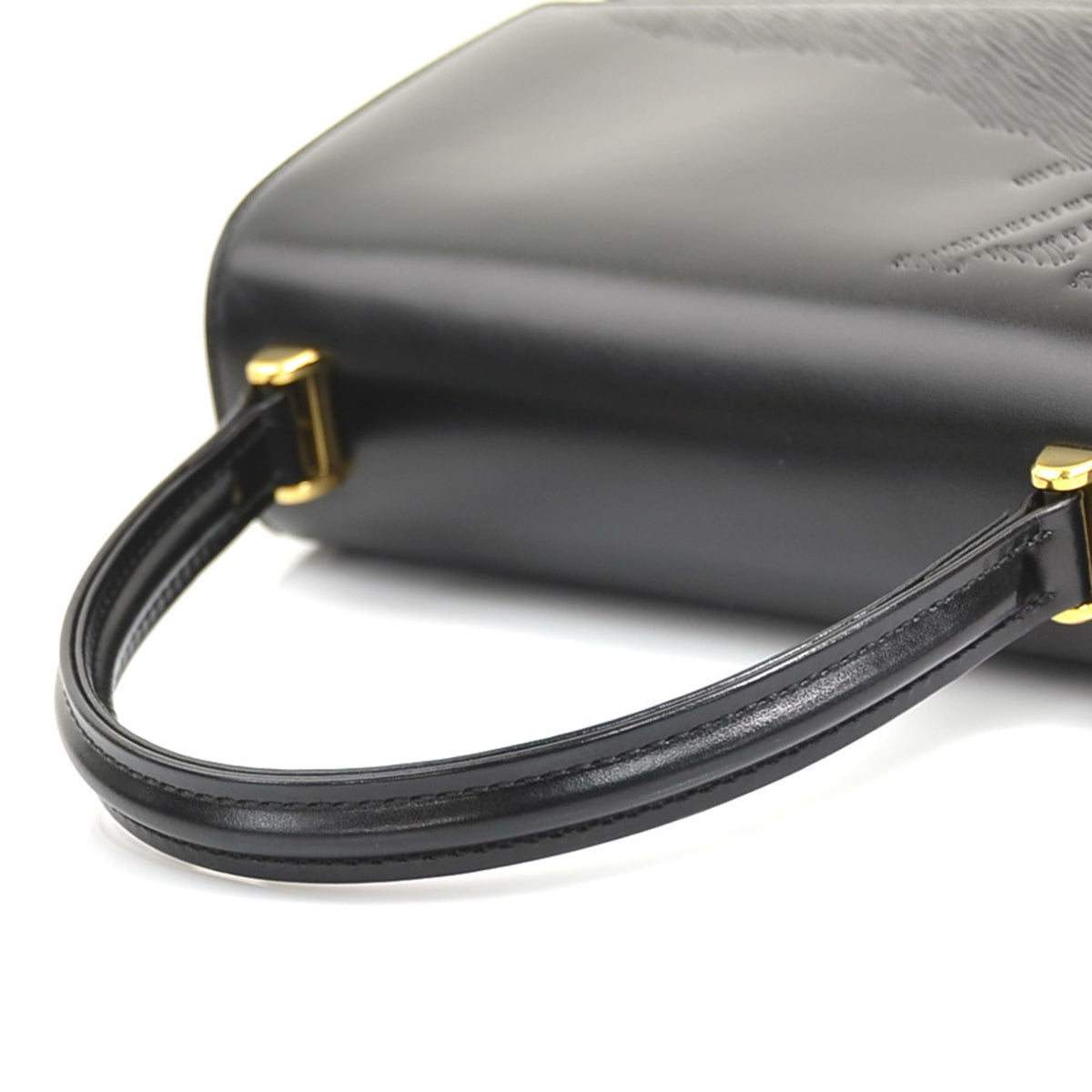 Louis Vuitton Black Leather Handbag (Pre-Owned)