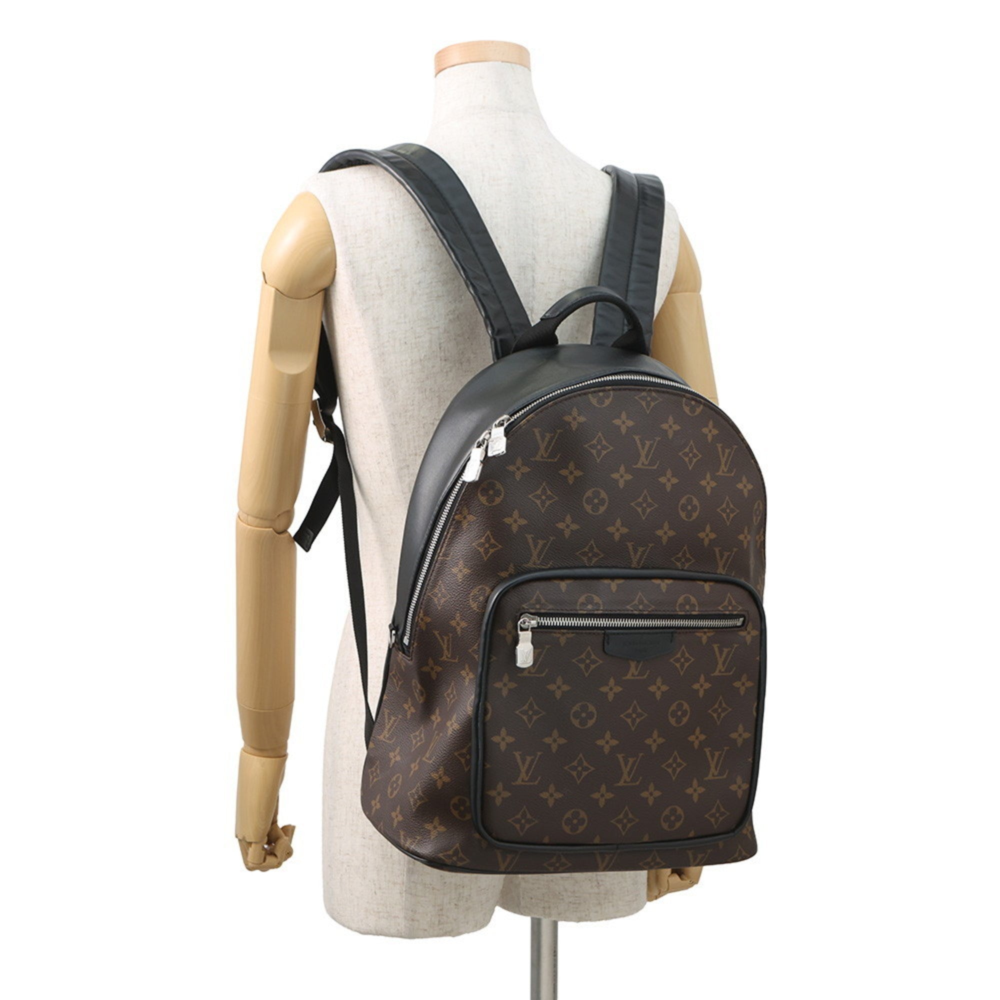 Louis Vuitton Monogram Macassar Black Brown Monogram Macassar Noir Backpack (Pre-Owned)