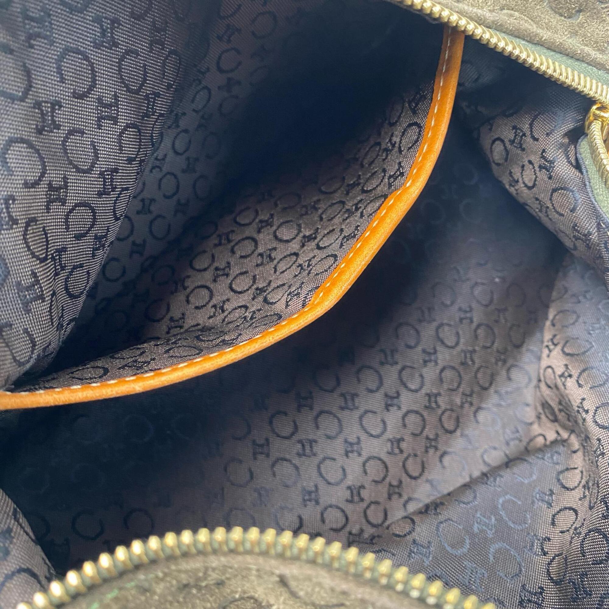 Celine Khaki Suede Leather Shoulder Bag (Pre-Owned)