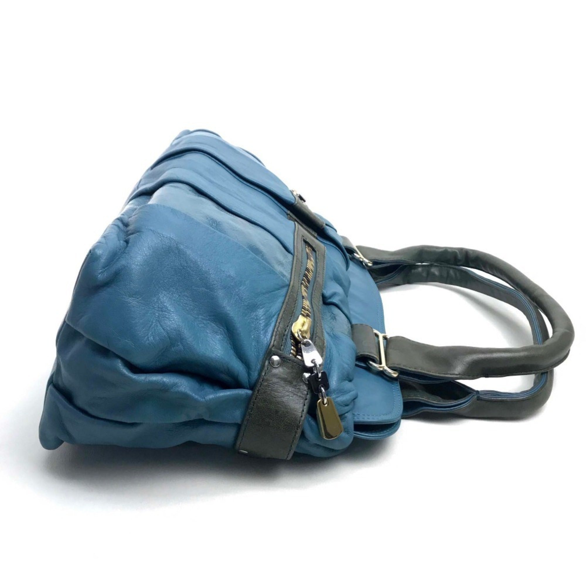 See By Chloé Blue Patent Leather Leather Handbag Shoulder Bag (Pre-Owned)