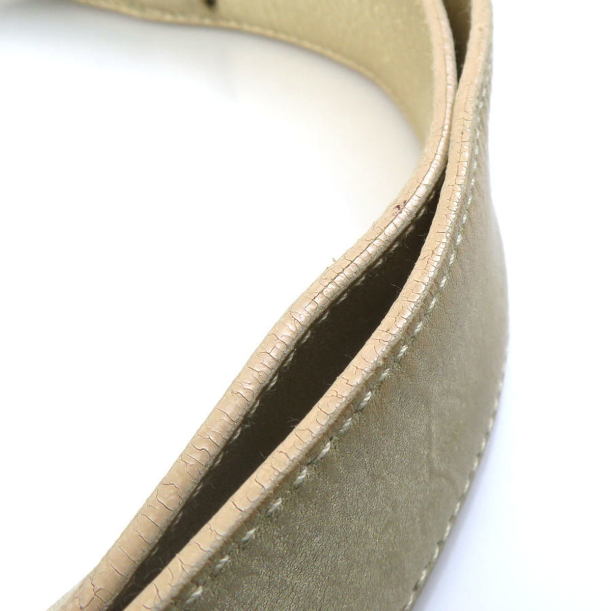 Salvatore Ferragamo Light Beige Canvas Leather Shoulder Bag (Pre-Owned)