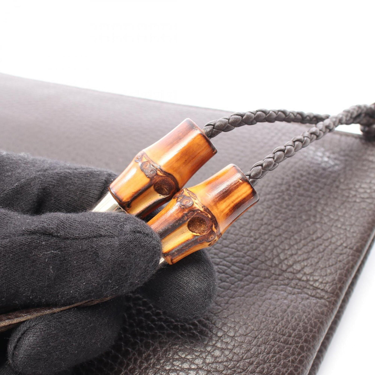 Gucci Brown Leather Clutch Bag (Pre-Owned)