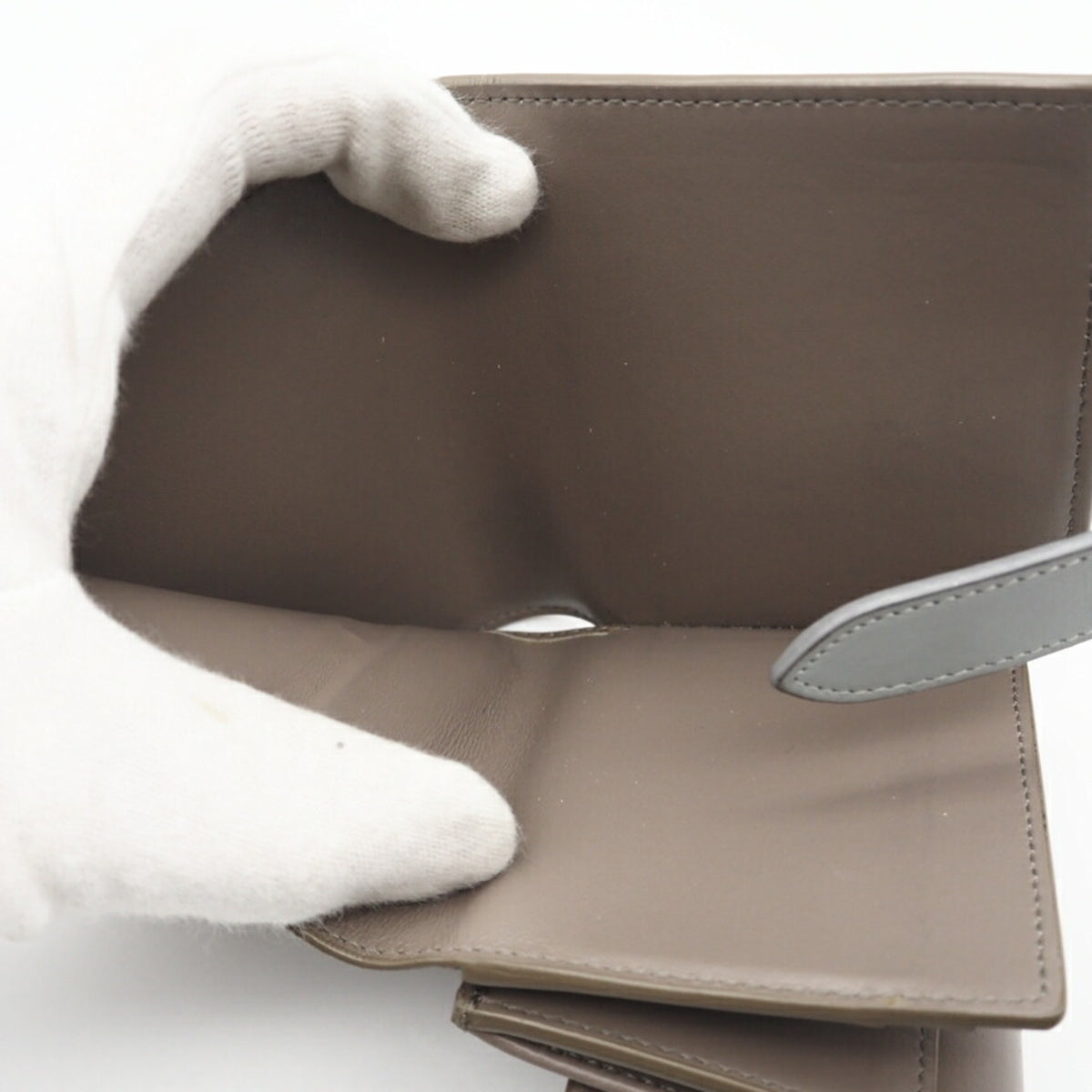 Celine Beige Blue Leather Wallet (Bi-Fold) (Pre-Owned)
