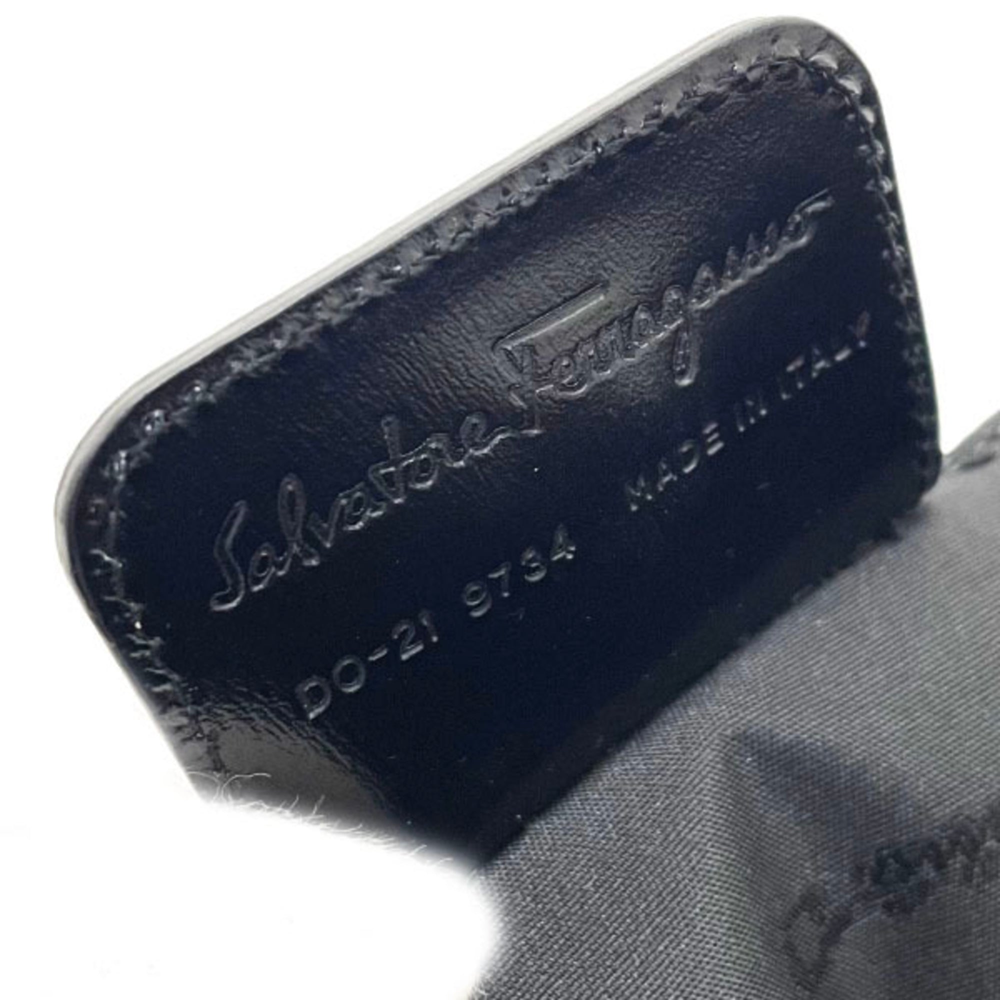 Salvatore Ferragamo Gancini Black Wool Metal Handbag Shoulder Bag Tote Bag (Pre-Owned)