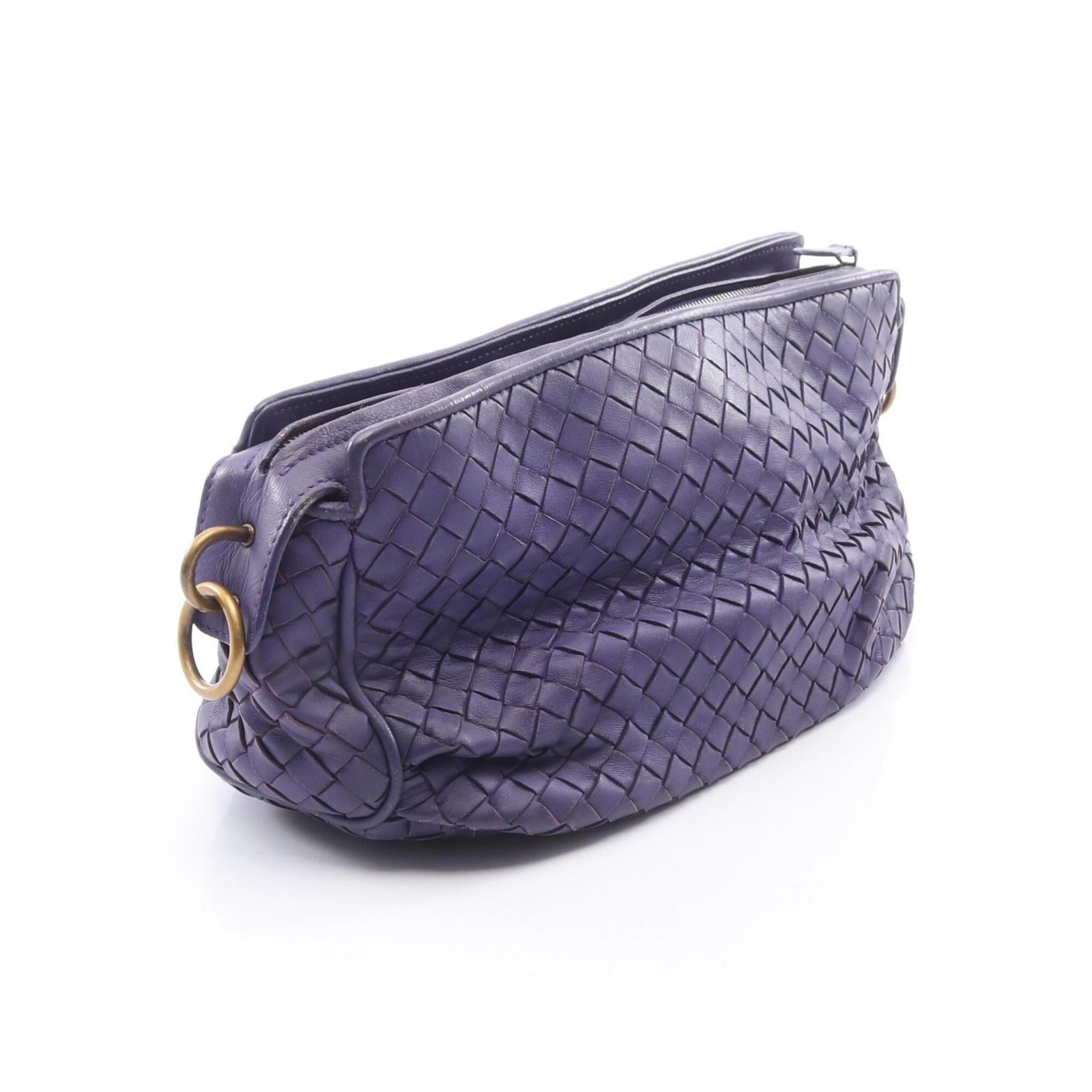 Bottega Veneta Purple Intrecciato Shoulder Bag (Pre-Owned)
