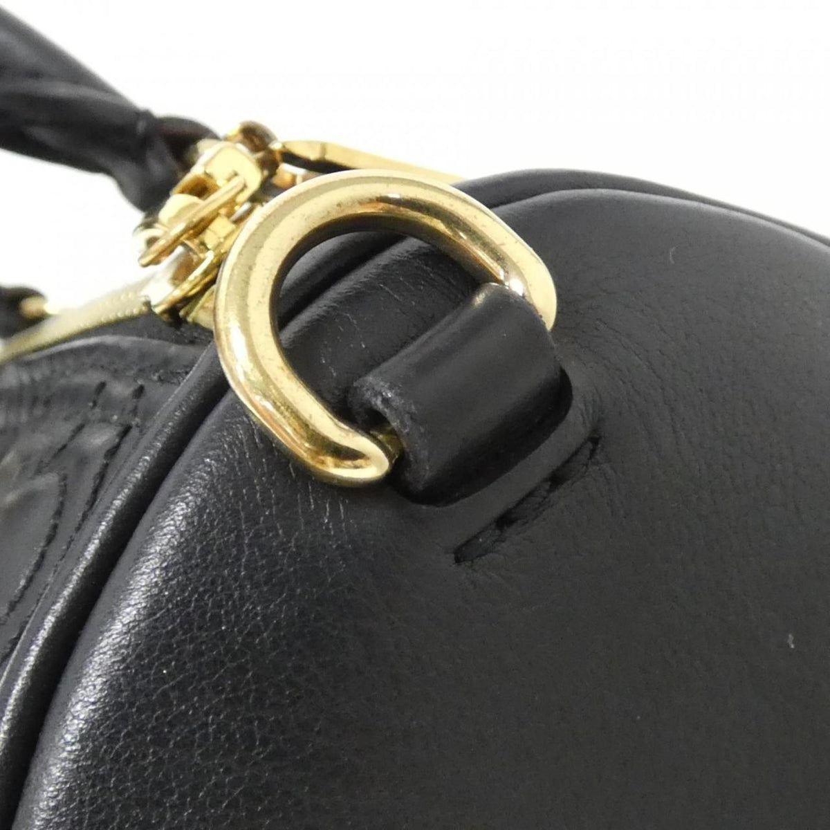 Louis Vuitton Black Leather Shoulder Bag (Pre-Owned)