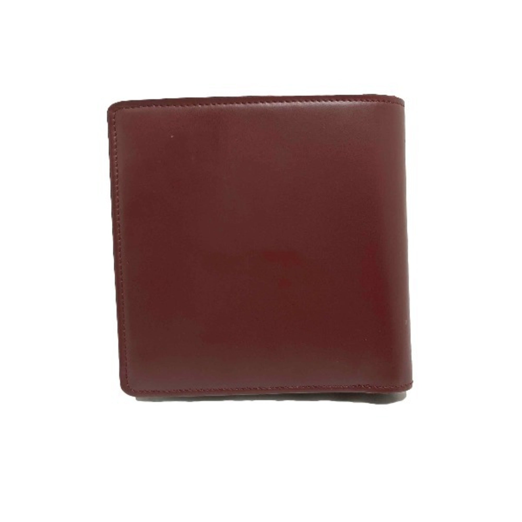 Cartier Wine Red Leather Wallet (Bi-Fold) (Pre-Owned)