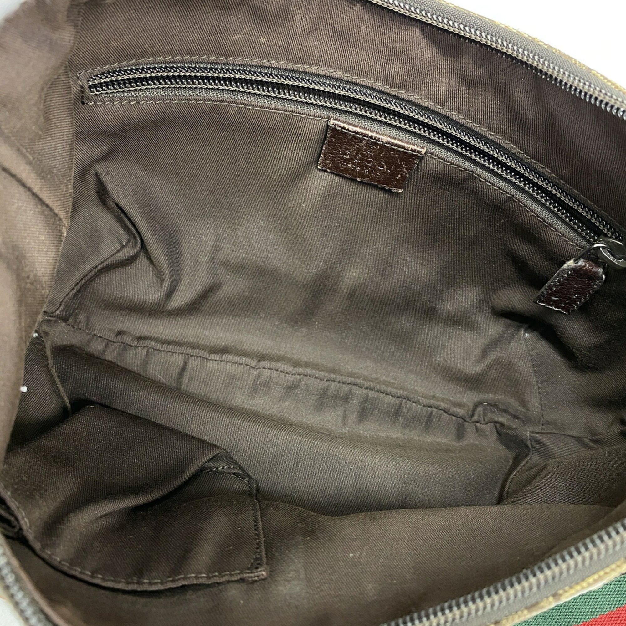 Gucci Brown Canvas Shoulder Bag (Pre-Owned)