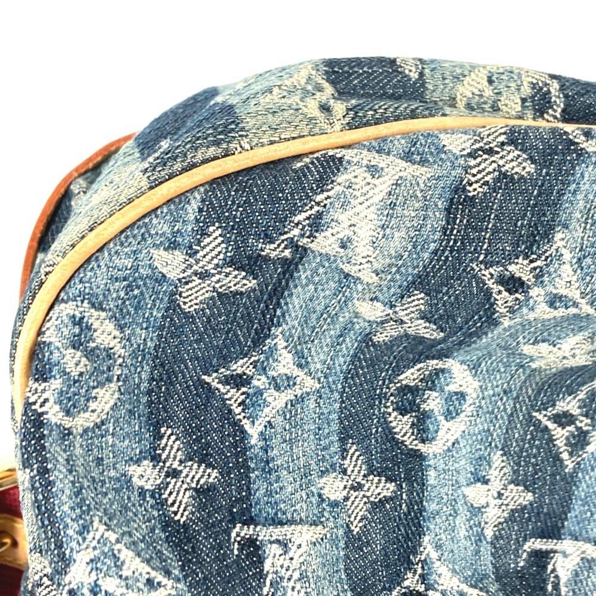 Louis Vuitton Blue Monogram Denim Handbag Shoulder Bag (Pre-Owned)