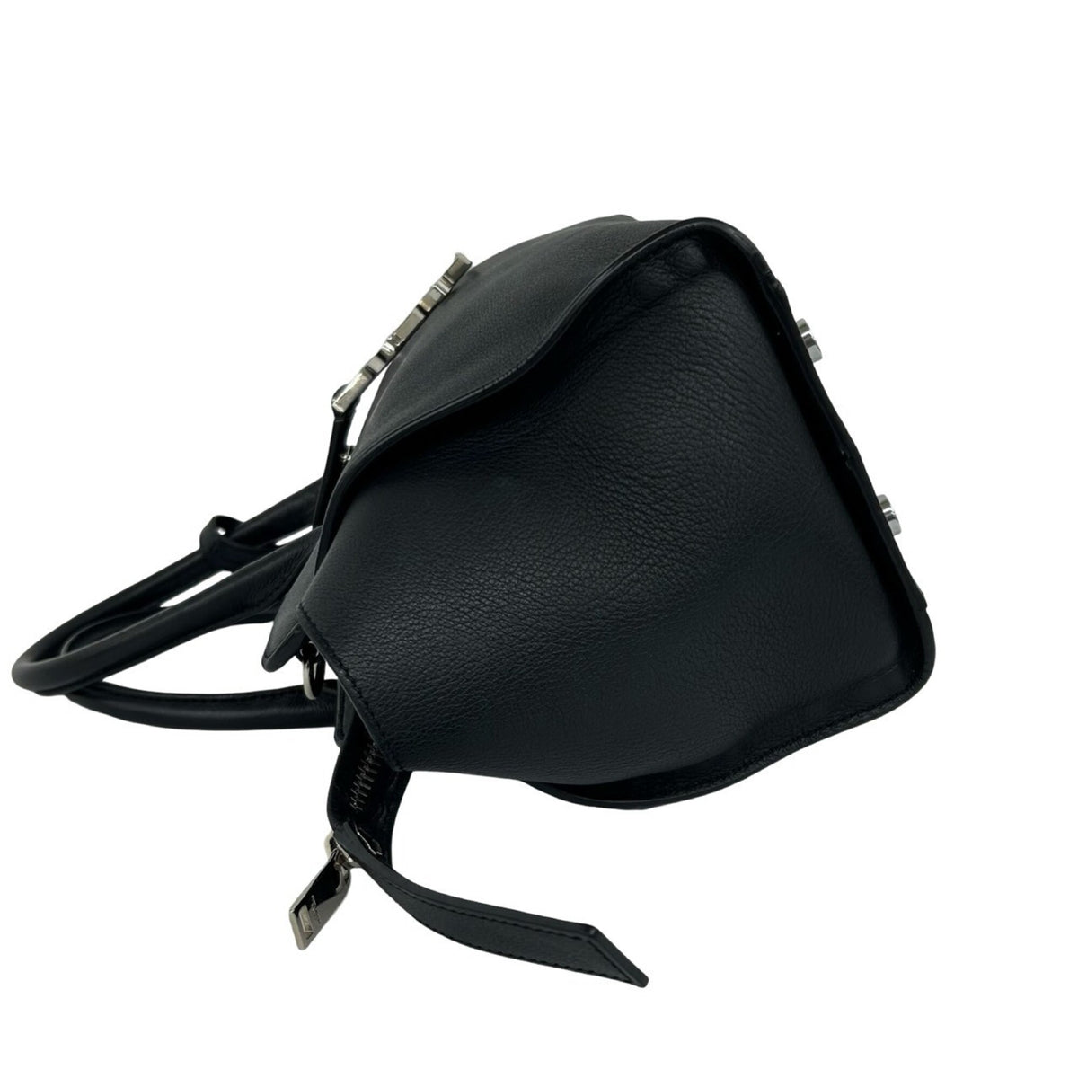 Saint Laurent Black Leather Handbag Shoulder Bag (Pre-Owned)