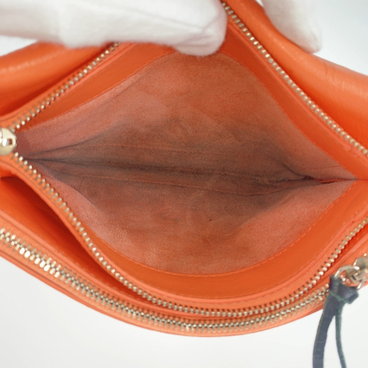 Balenciaga Pink Pink Orange Leather Pochette Shoulder Bag (Pre-Owned)