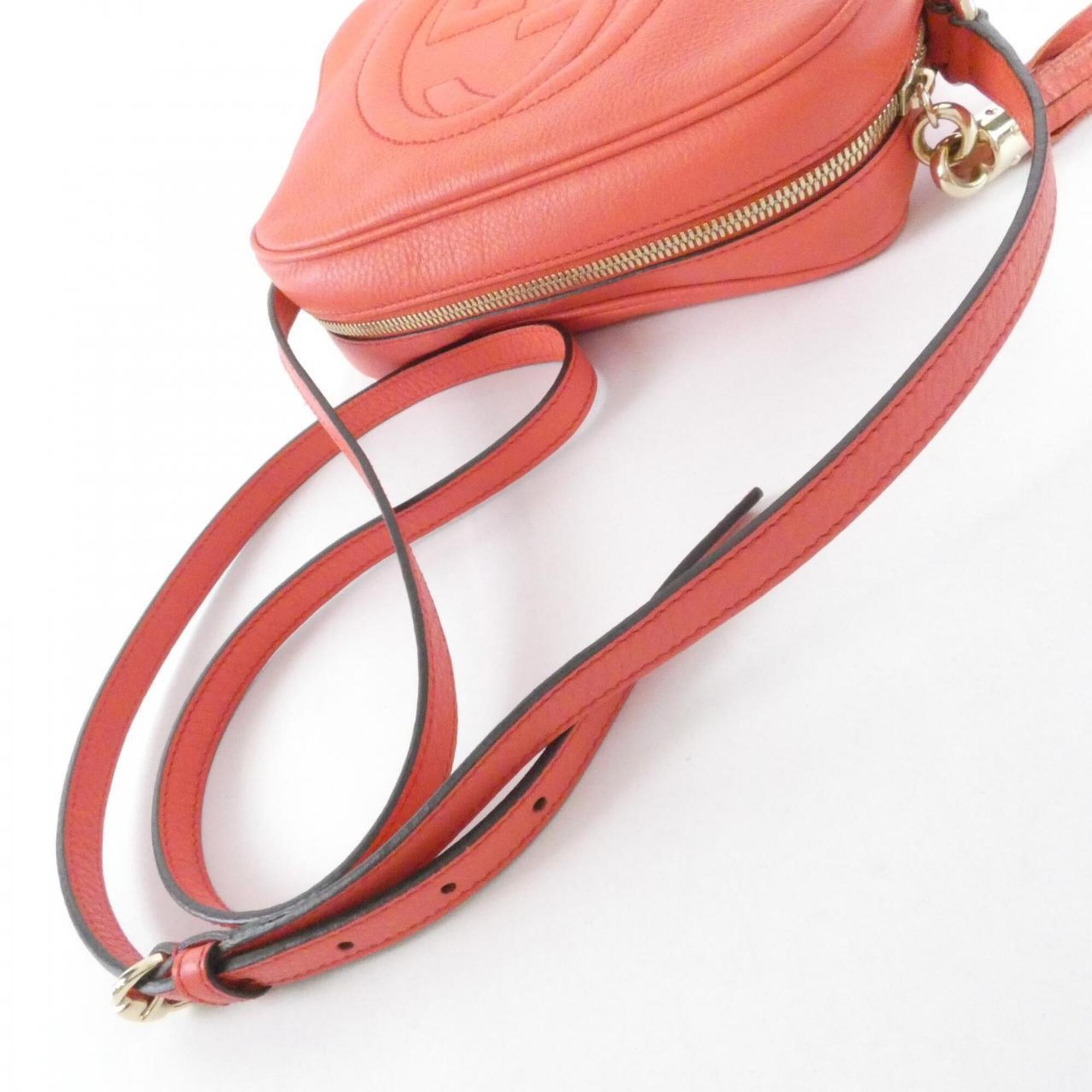 Gucci Pink Leather Shoulder Bag (Pre-Owned)