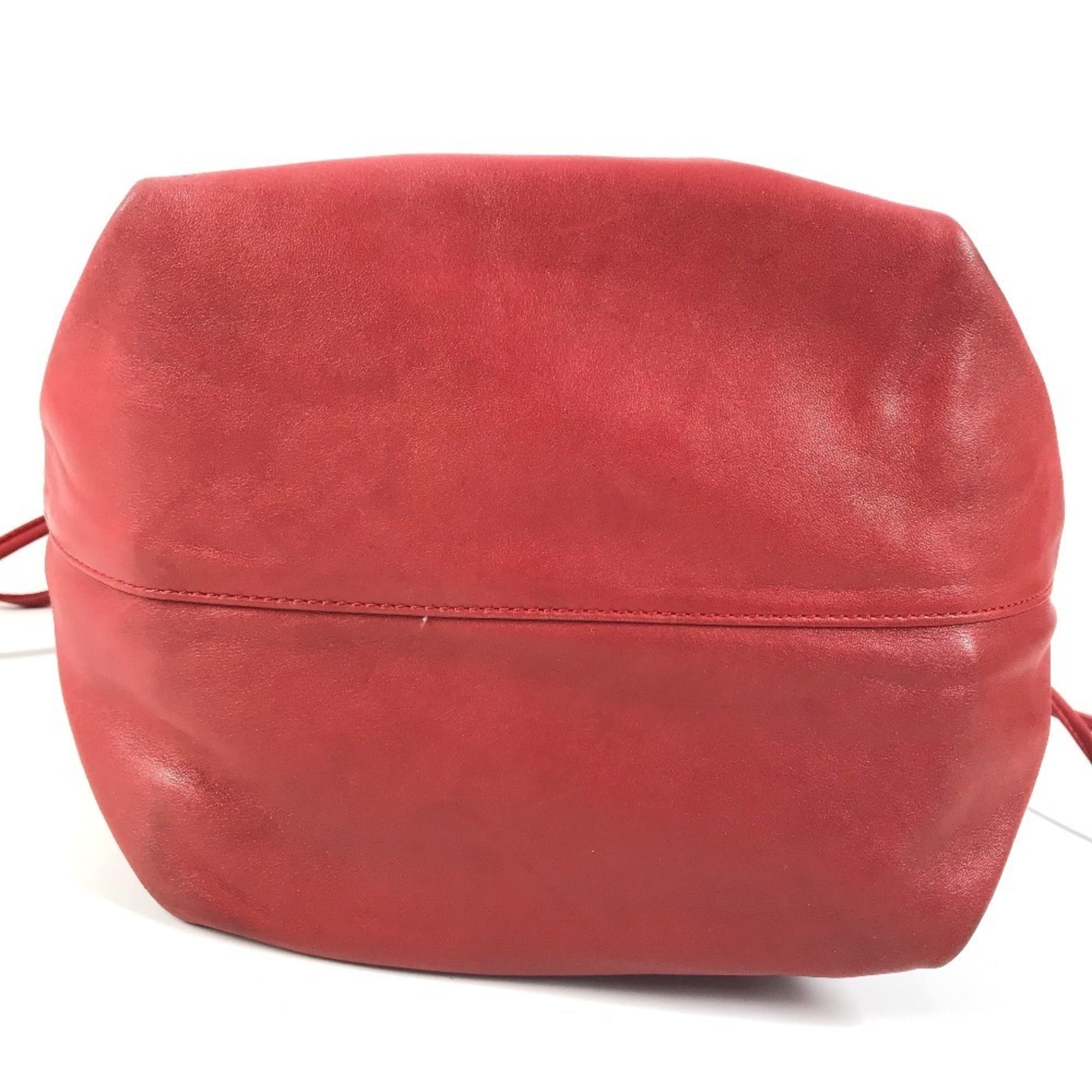 Yves Saint Laurent Red Color Leather Shoulder Bag (Pre-Owned)