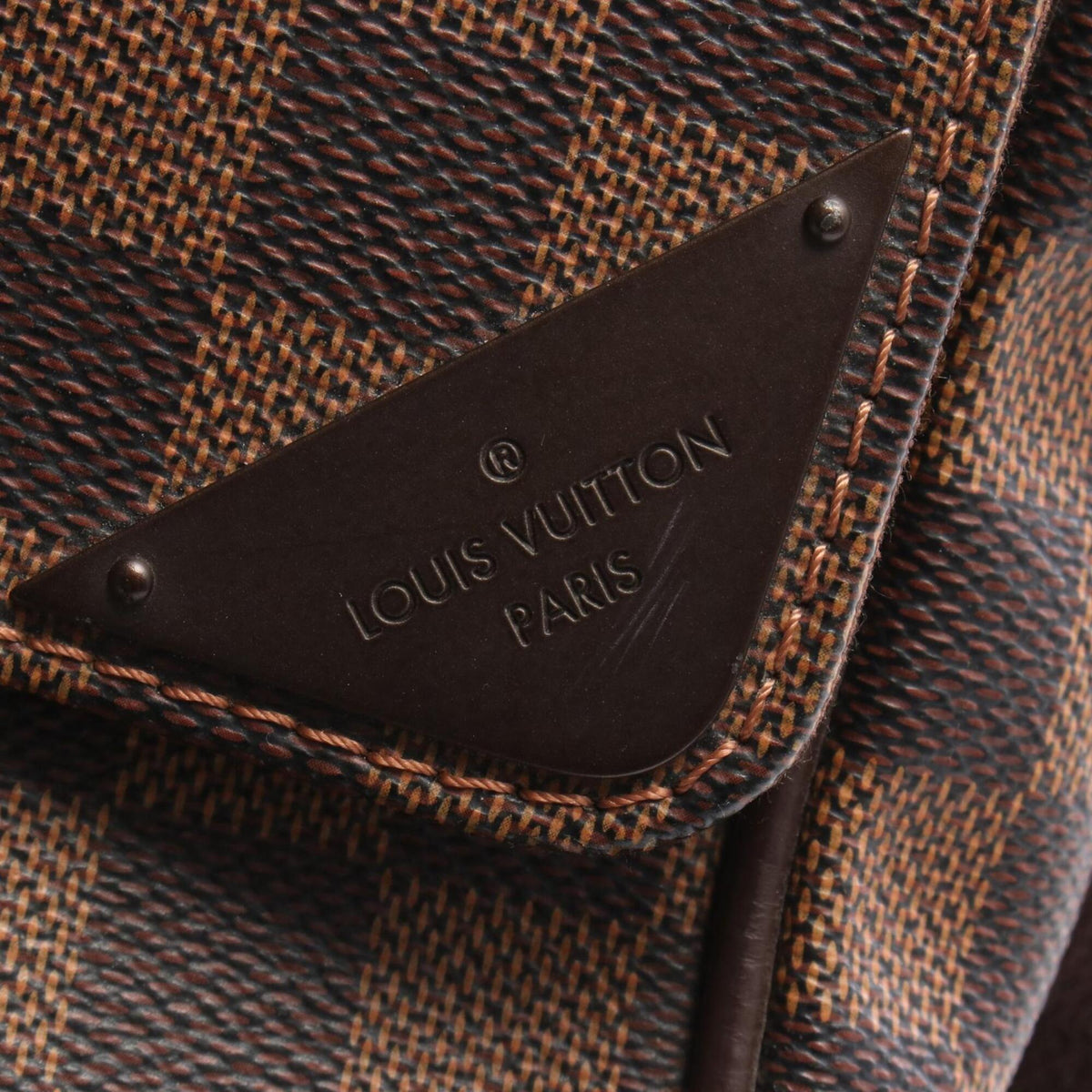 Louis Vuitton Damier Brown Coated Canvas Leather Shoulder Bag (Pre-Owned)