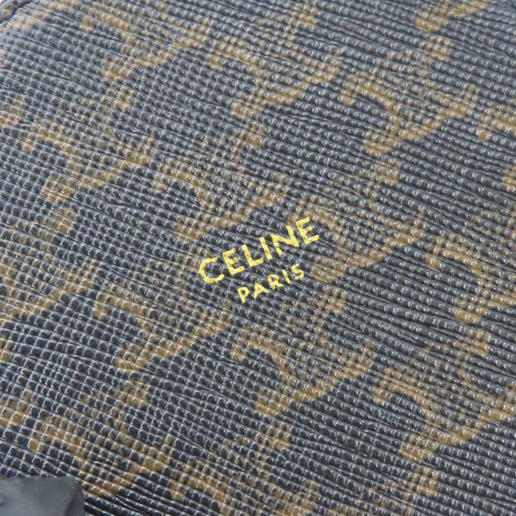 Celine Black Brown Pvc Leather Coin Purse/Coin Case (Pre-Owned)