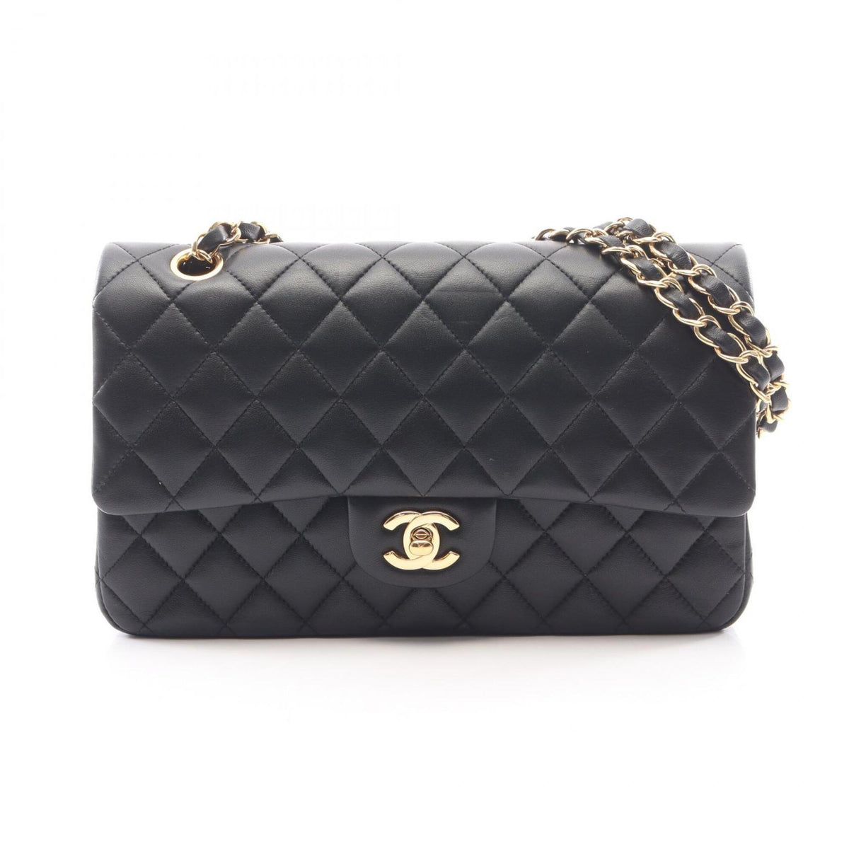 Chanel Black Leather Handbag Shoulder Bag (Pre-Owned)