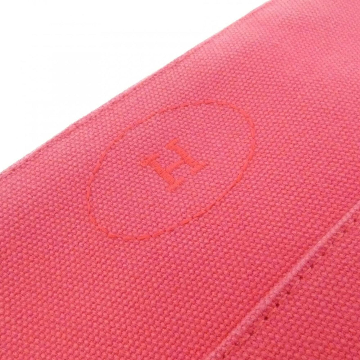 Hermes Pink Canvas Handbag Pouch (Pre-Owned)