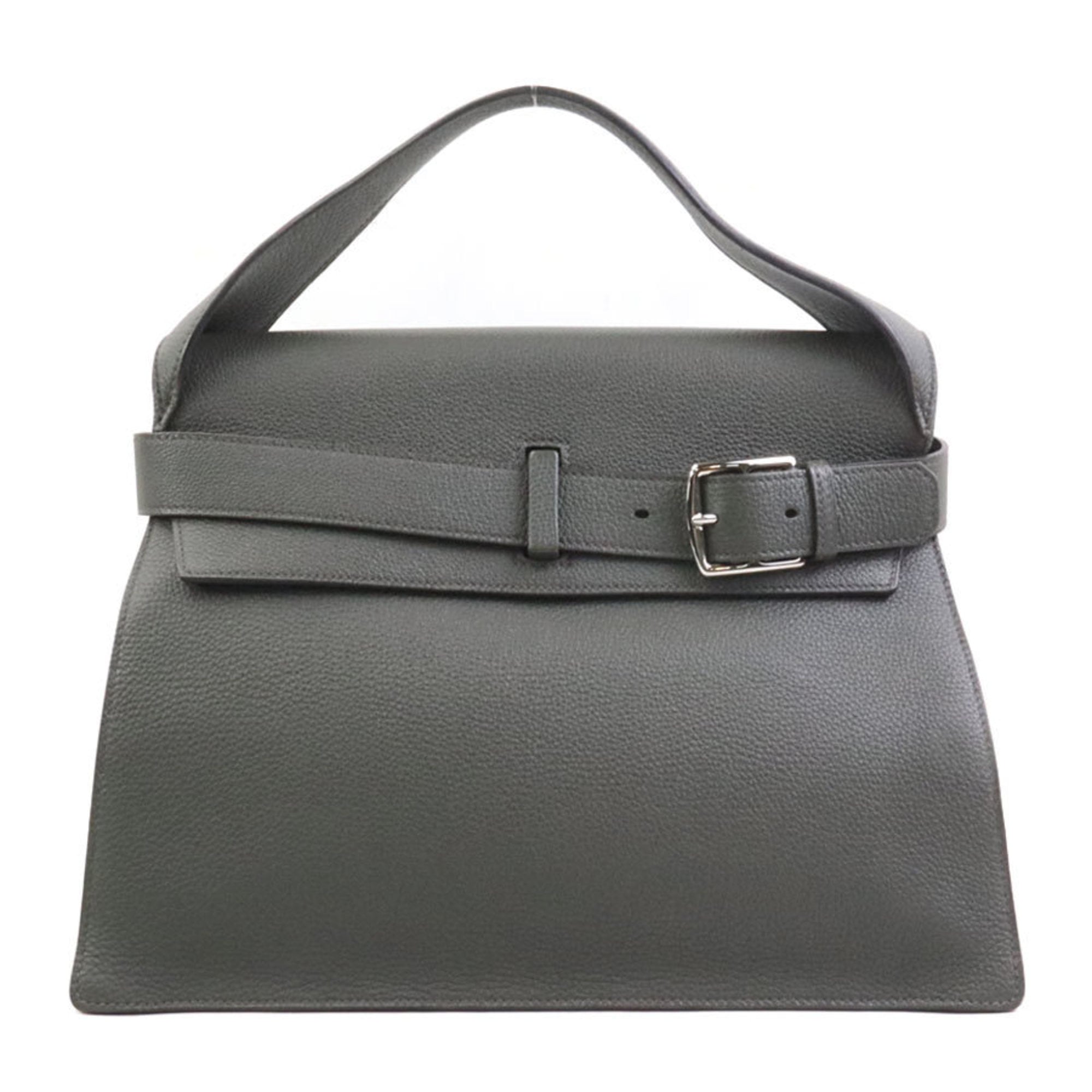 Hermes Olive Green Taurillon Clemence Leather Handbag (Pre-Owned)