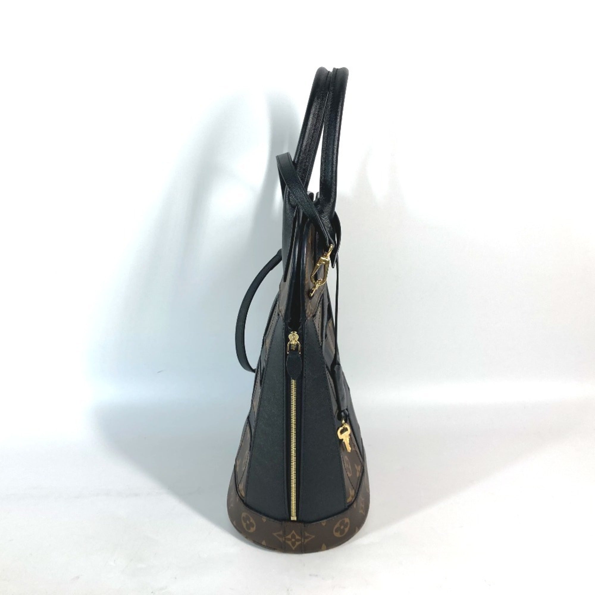 Louis Vuitton Black Brown Monogram Shoulder Bag Tote Bag (Pre-Owned)
