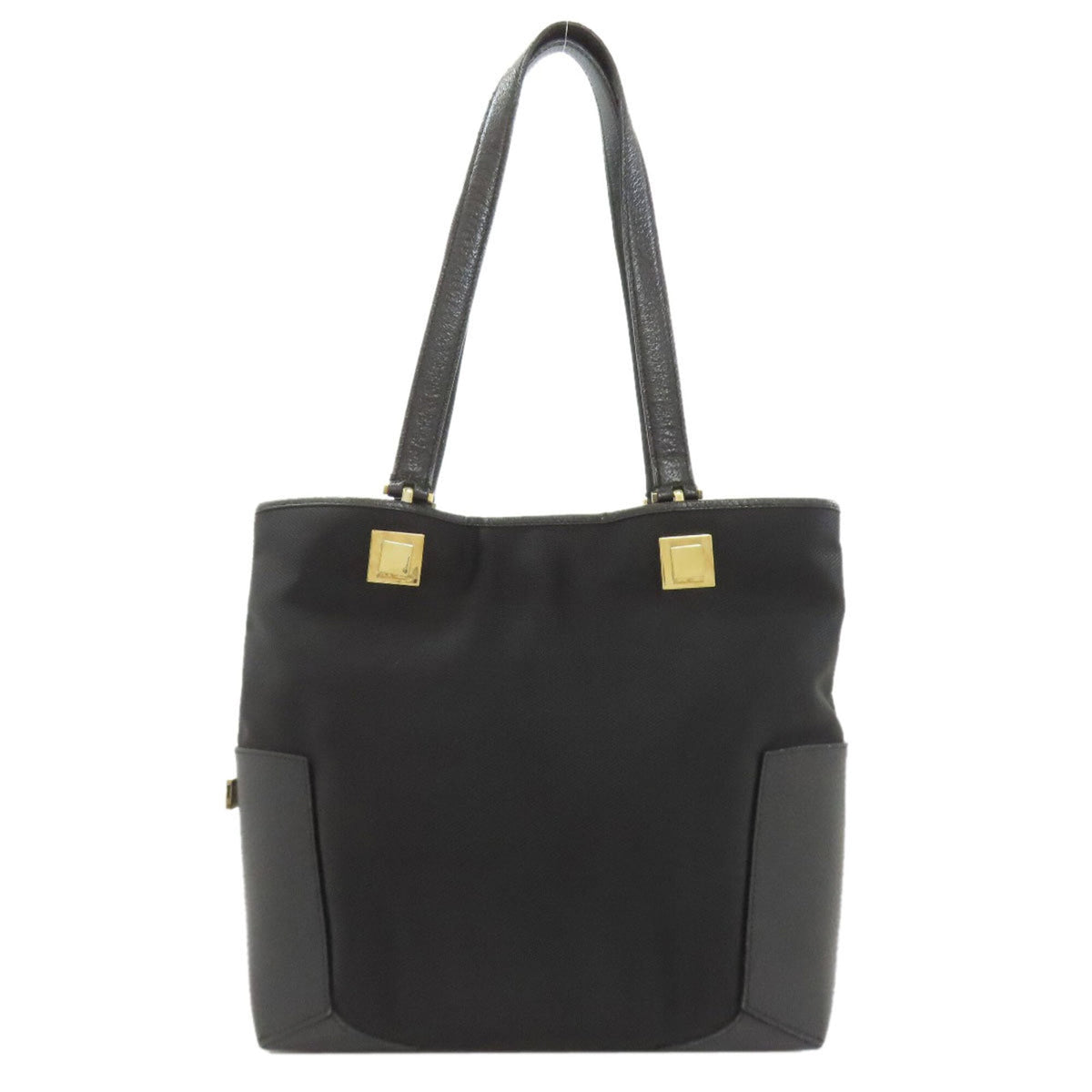 Salvatore Ferragamo Black Nylon Canvas Leather Handbag (Pre-Owned)