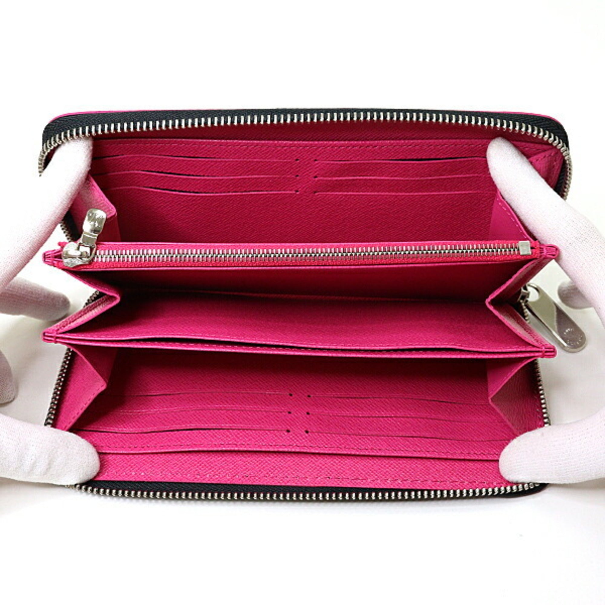 Louis Vuitton Epi Black Pink Epi Leather Long Wallet (Bi-Fold) (Pre-Owned)