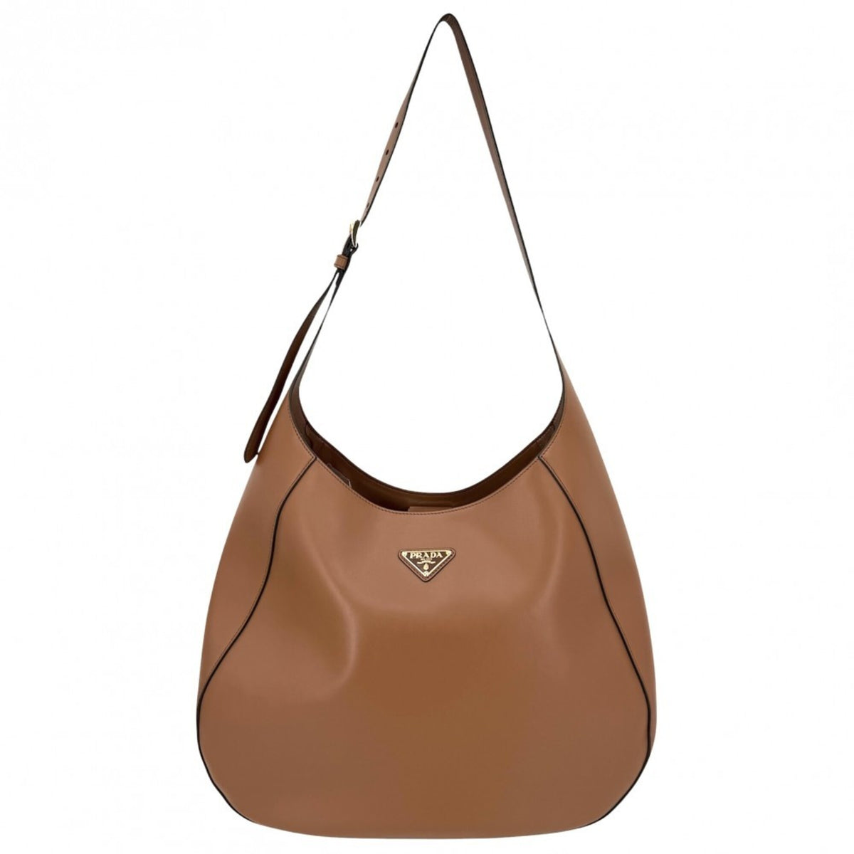Prada Brown Leather Shoulder Bag (Pre-Owned)