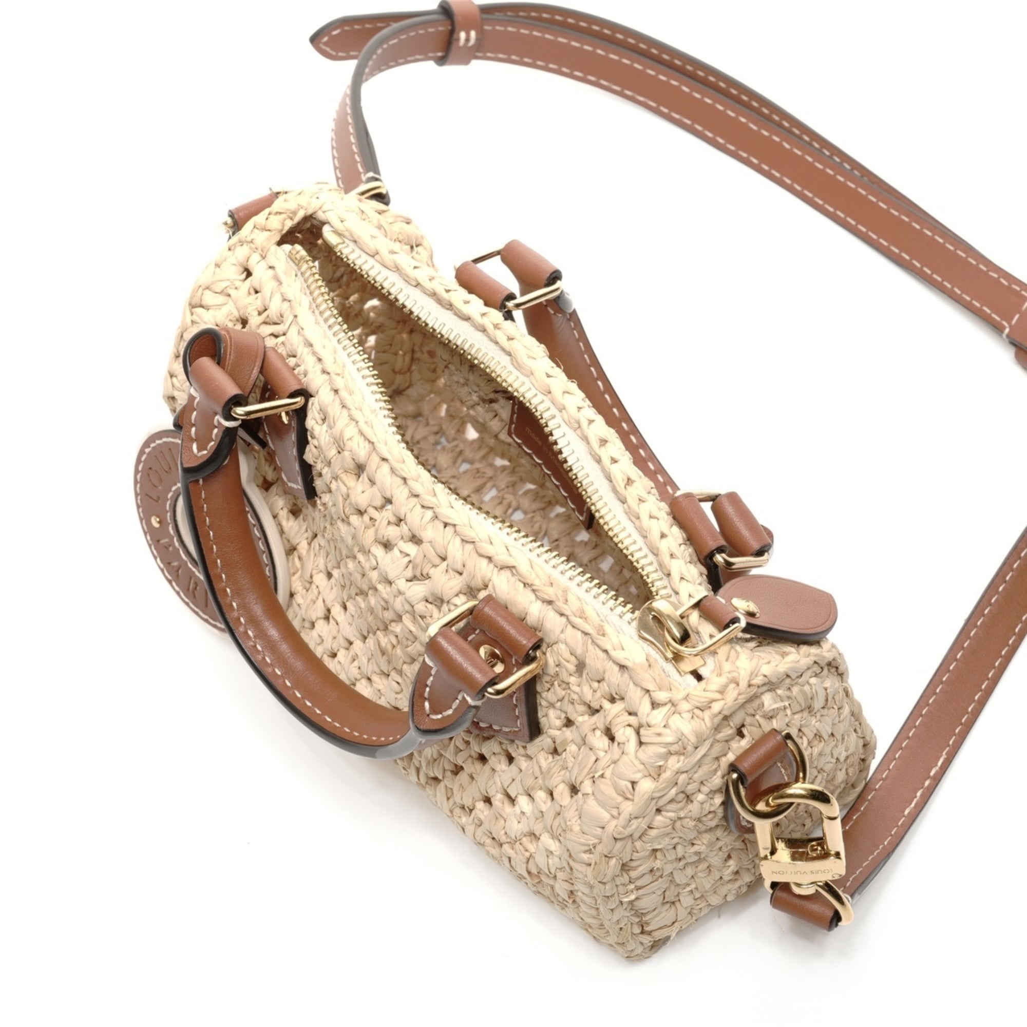 Louis Vuitton Beige Raffia Shoulder Bag (Pre-Owned)