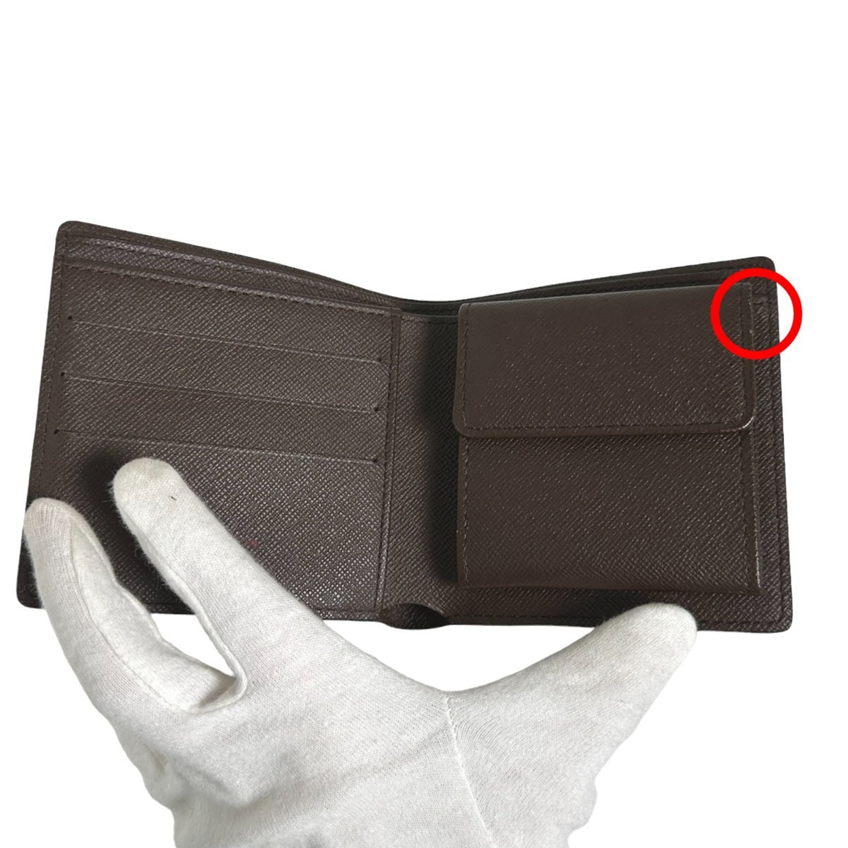 Louis Vuitton Brown Damier Canvas Wallet (Bi-Fold) (Pre-Owned)