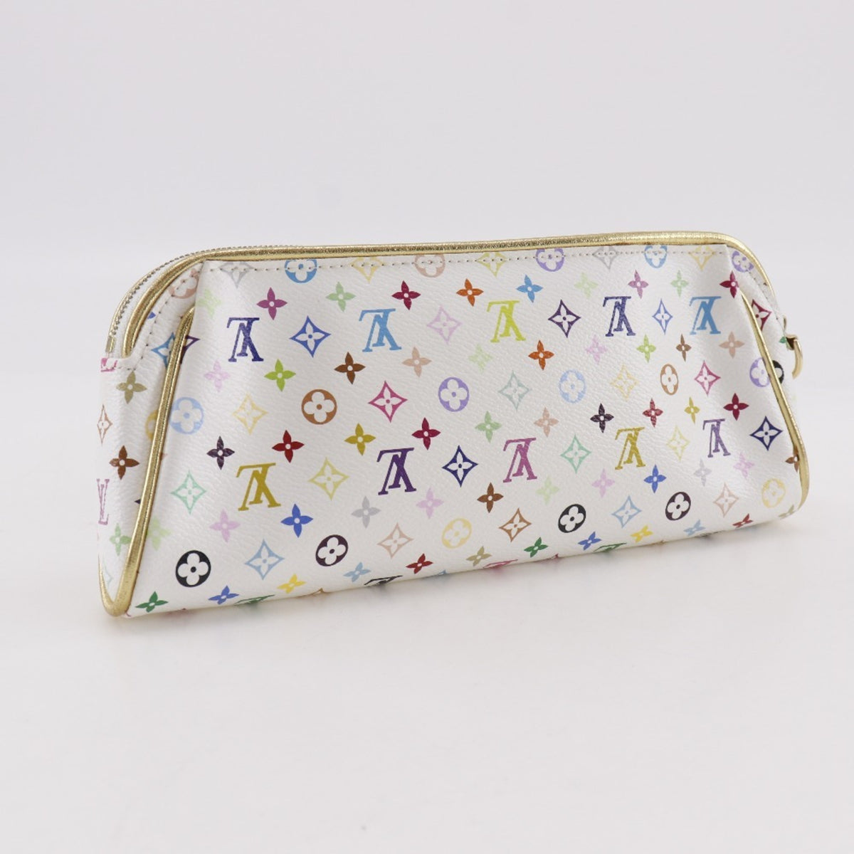Louis Vuitton Monogram Multicolore Blanc White Monogram Multicolore Clutch Bag (Pre-Owned)