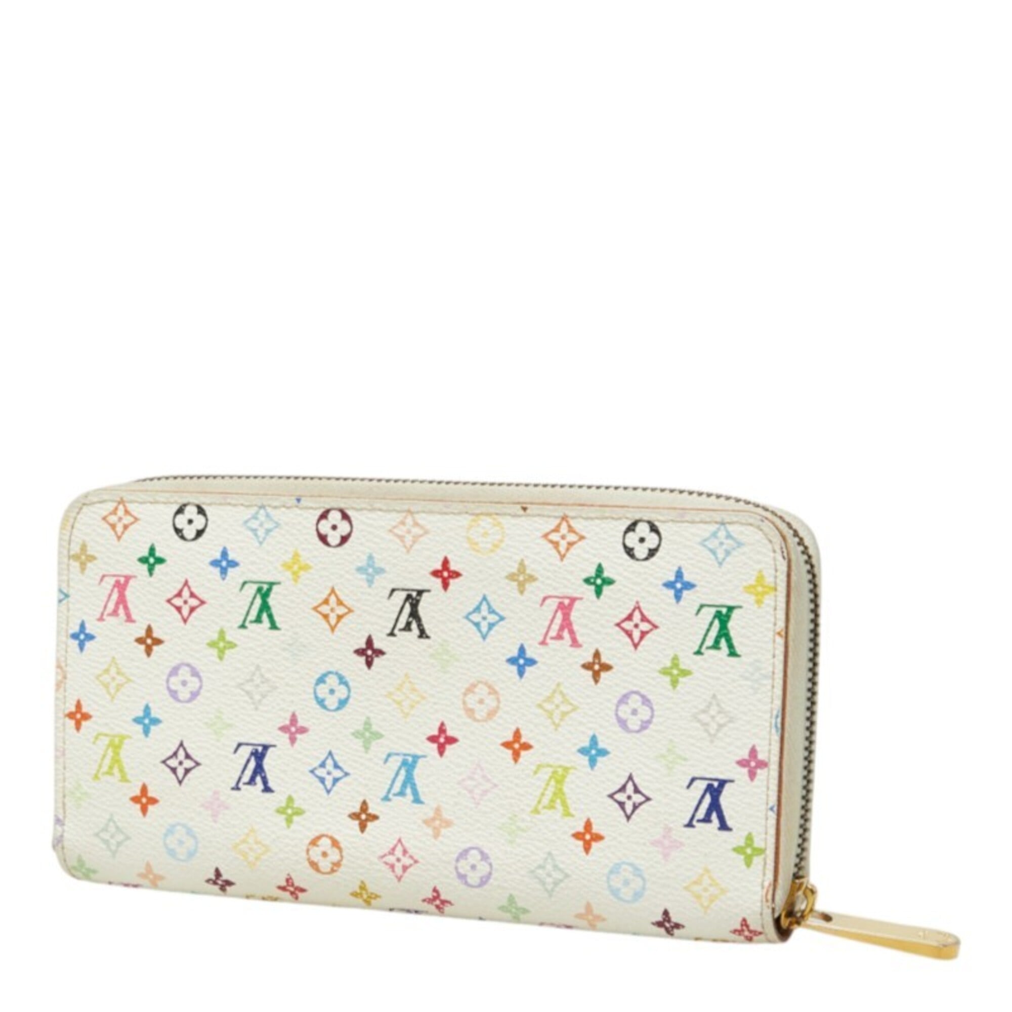Louis Vuitton Multi-Color White Pvc Long Wallet (Bi-Fold) (Pre-Owned)