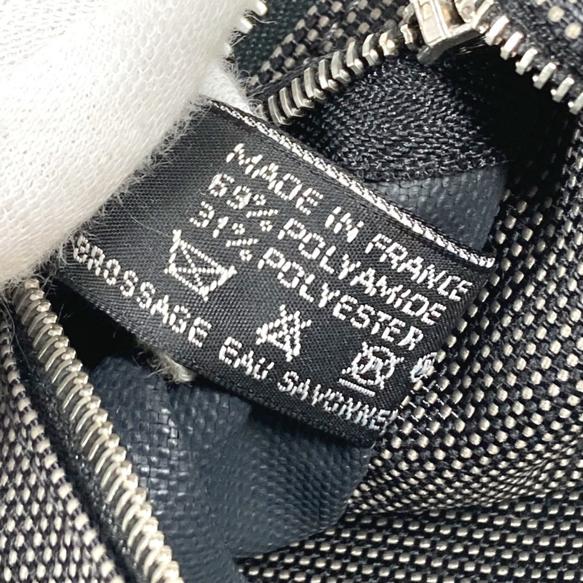 Hermes Gray Canvas Briefcase Handbag (Pre-Owned)