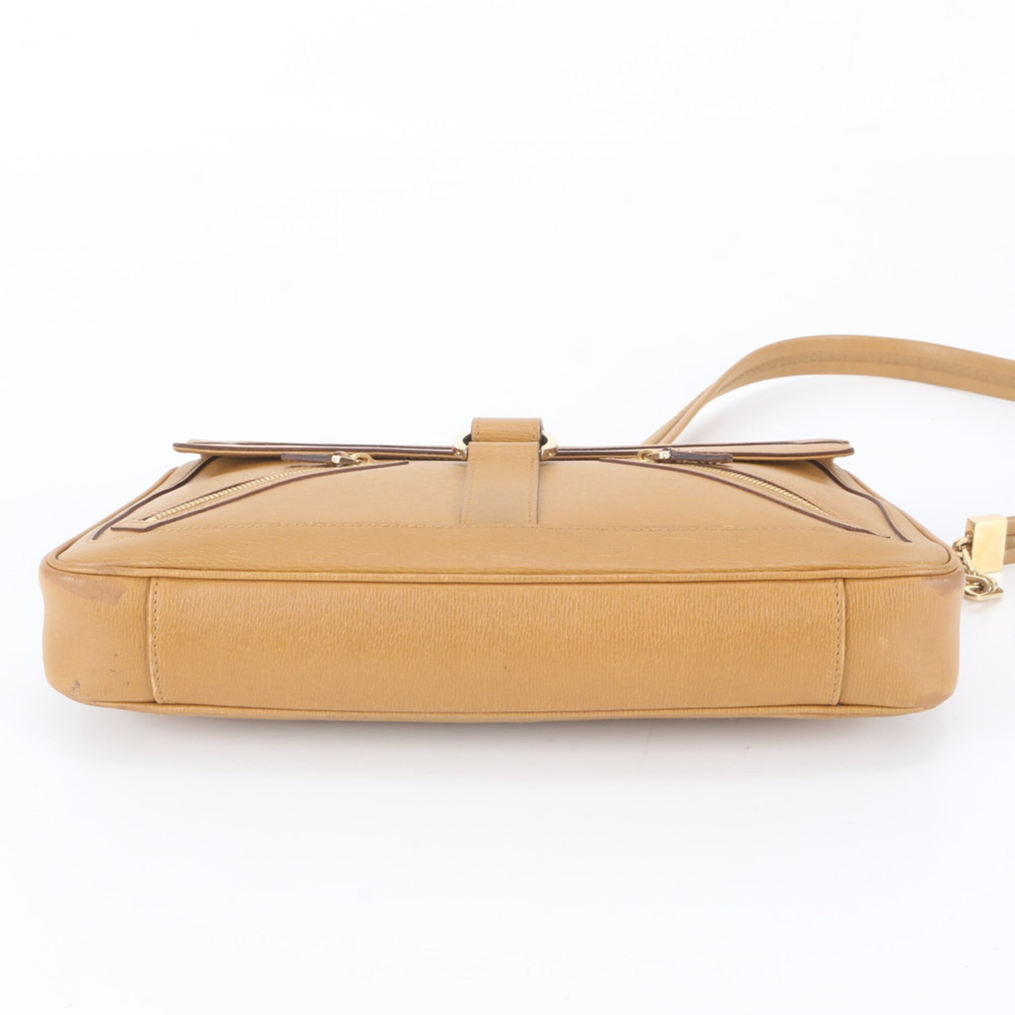 Gucci Brown Leather Crossbody Bag Handbag Shoulder Bag Tote Bag (Pre-Owned)