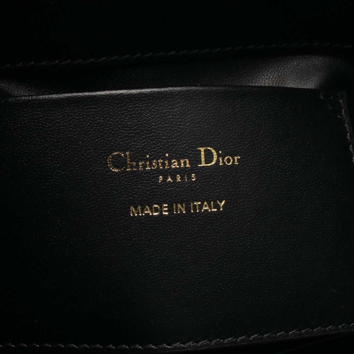 Christian Dior Black Leather Handbag Tote Bag (Pre-Owned)