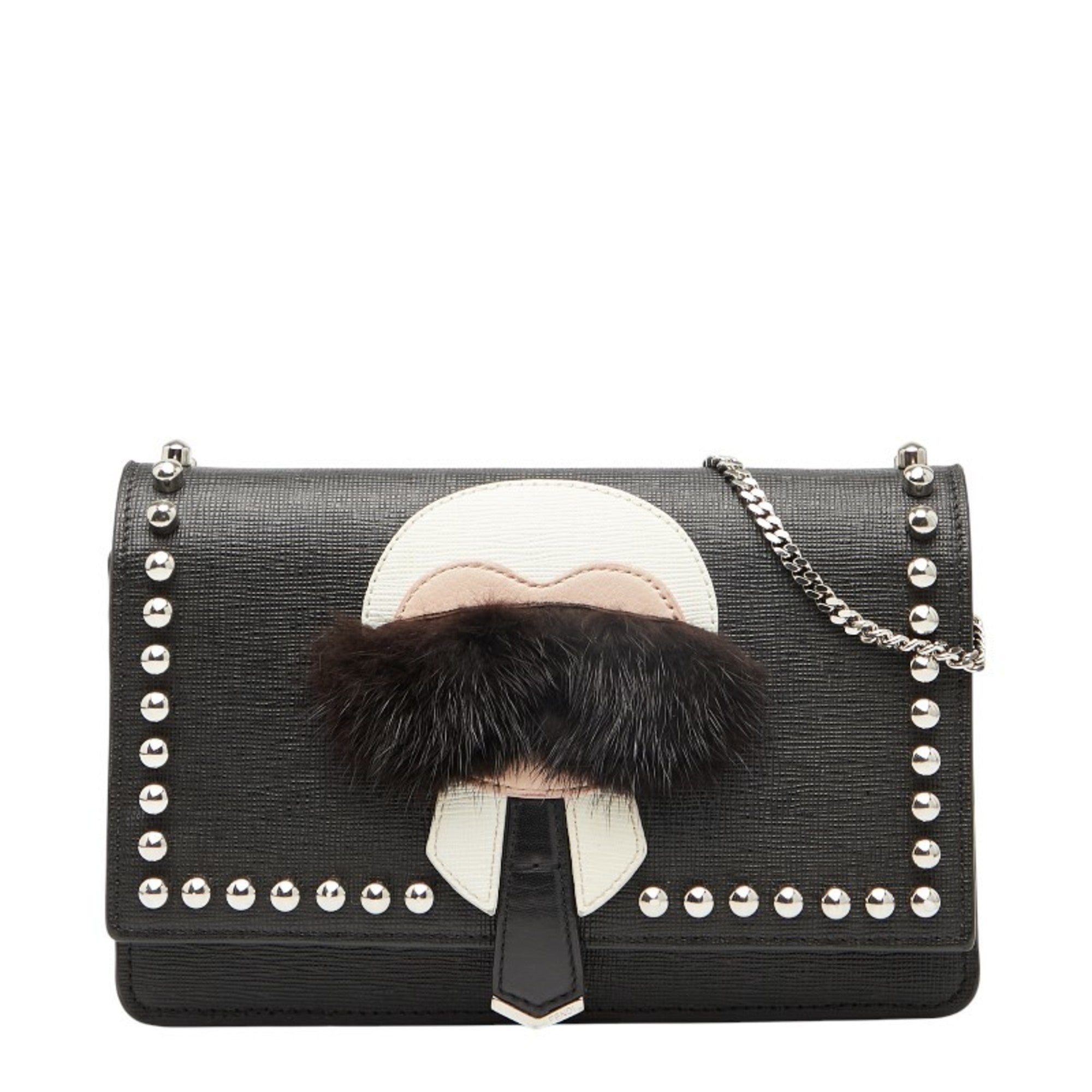 Fendi Black Leather Shoulder Bag (Pre-Owned)