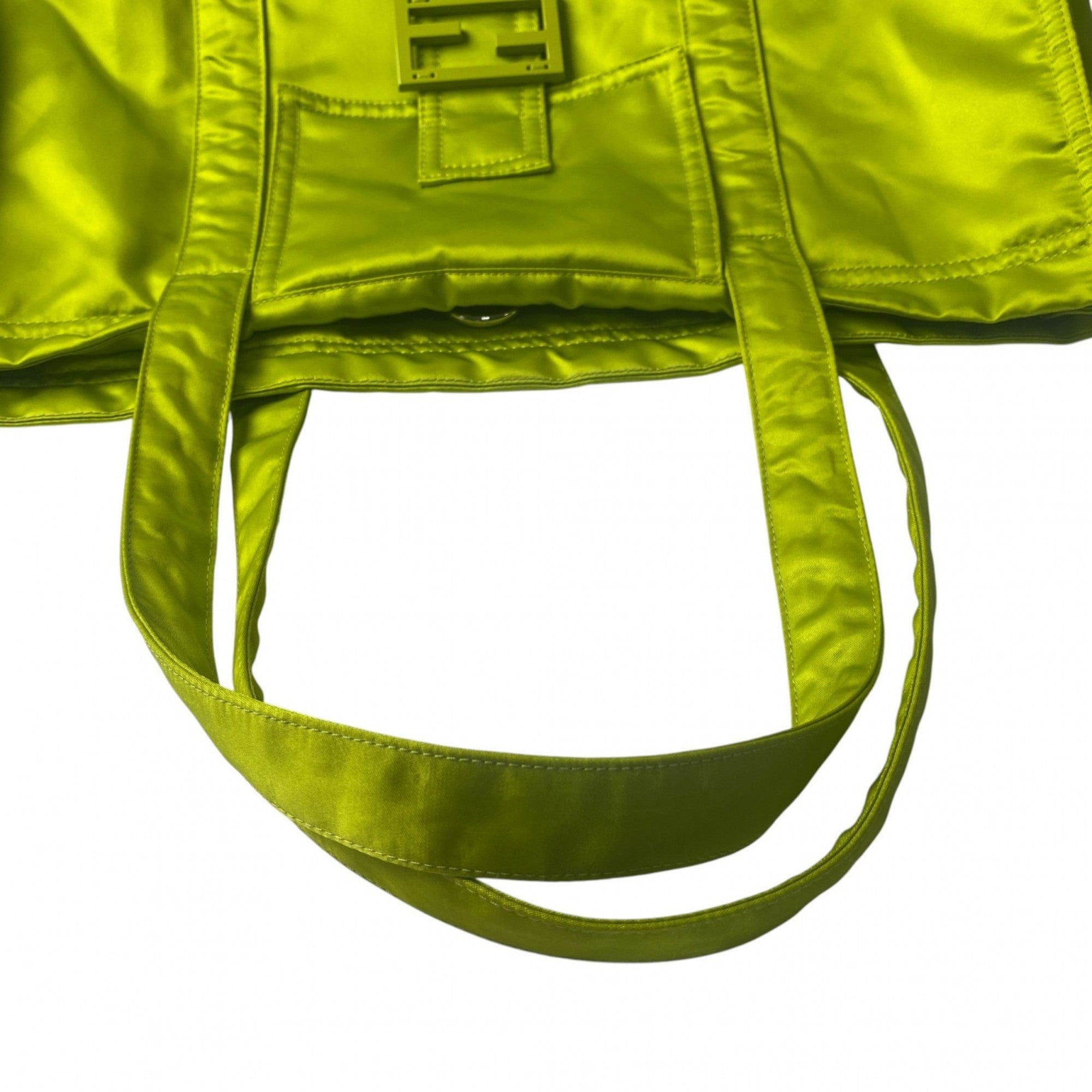 Fendi Green Yellow Nylon Eco-Bag Tote Bag (Pre-Owned)