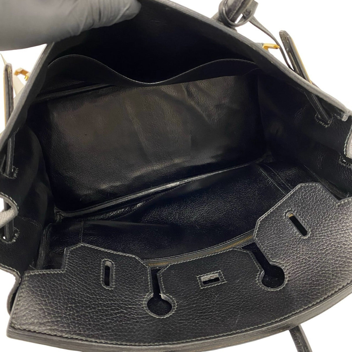 Hermes Black Ardennes Leather Handbag Tote Bag (Pre-Owned)