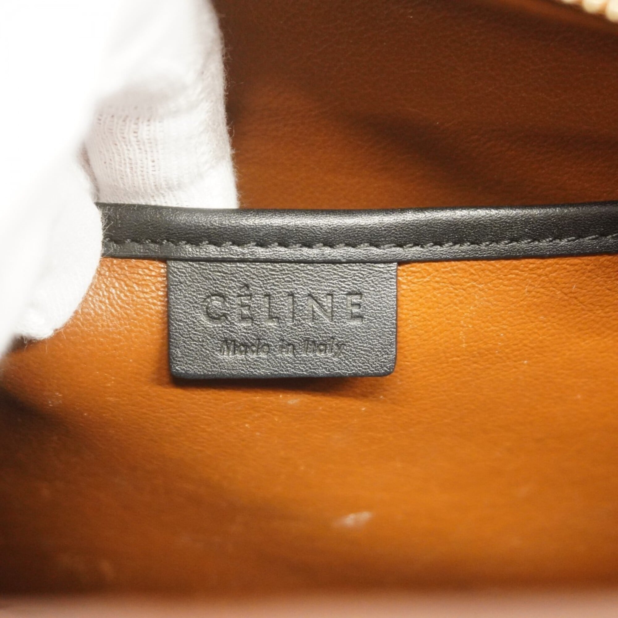Celine Black Brown Leather Handbag (Pre-Owned)