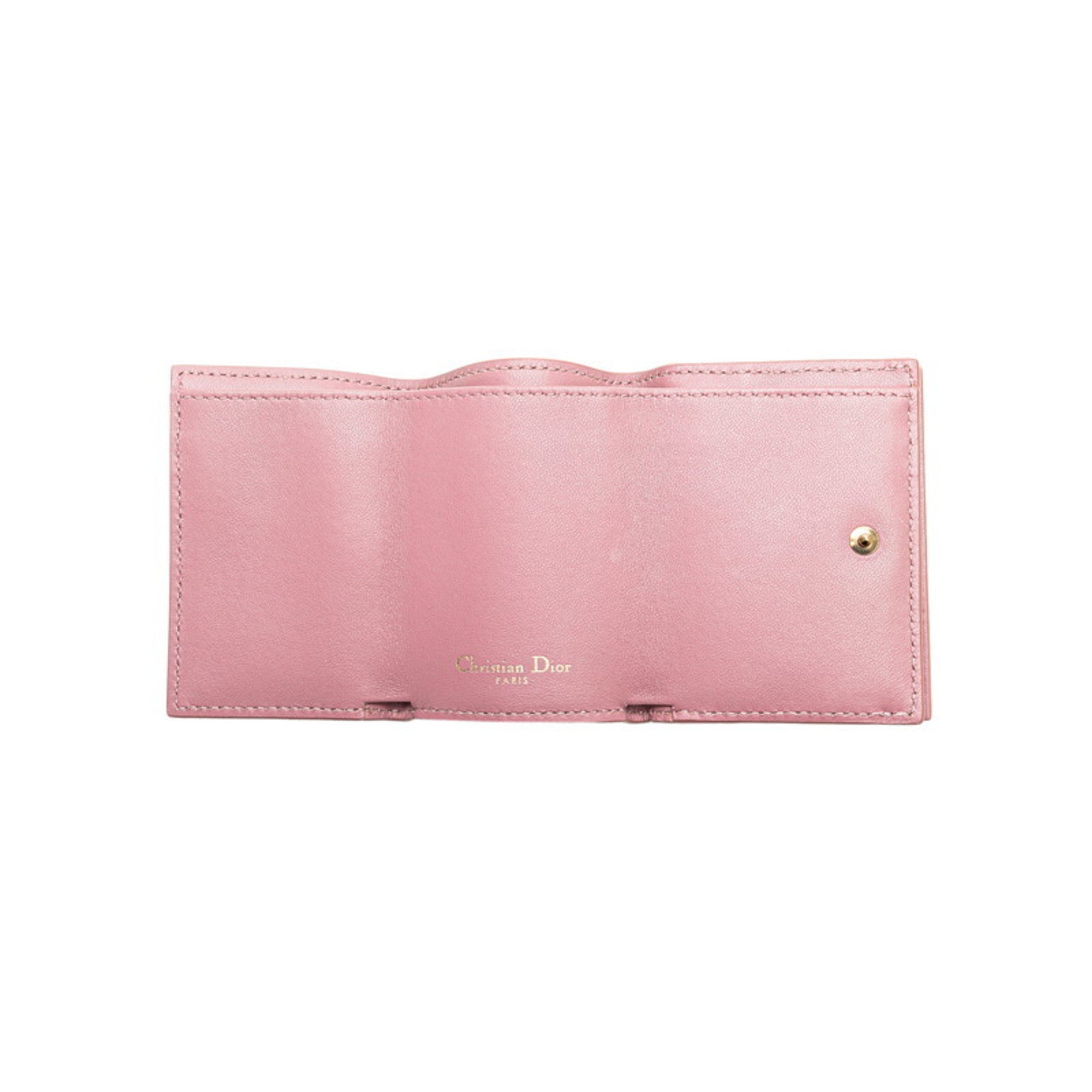 Christian Dior Pink Leather Wallet (Bi-Fold) (Pre-Owned)
