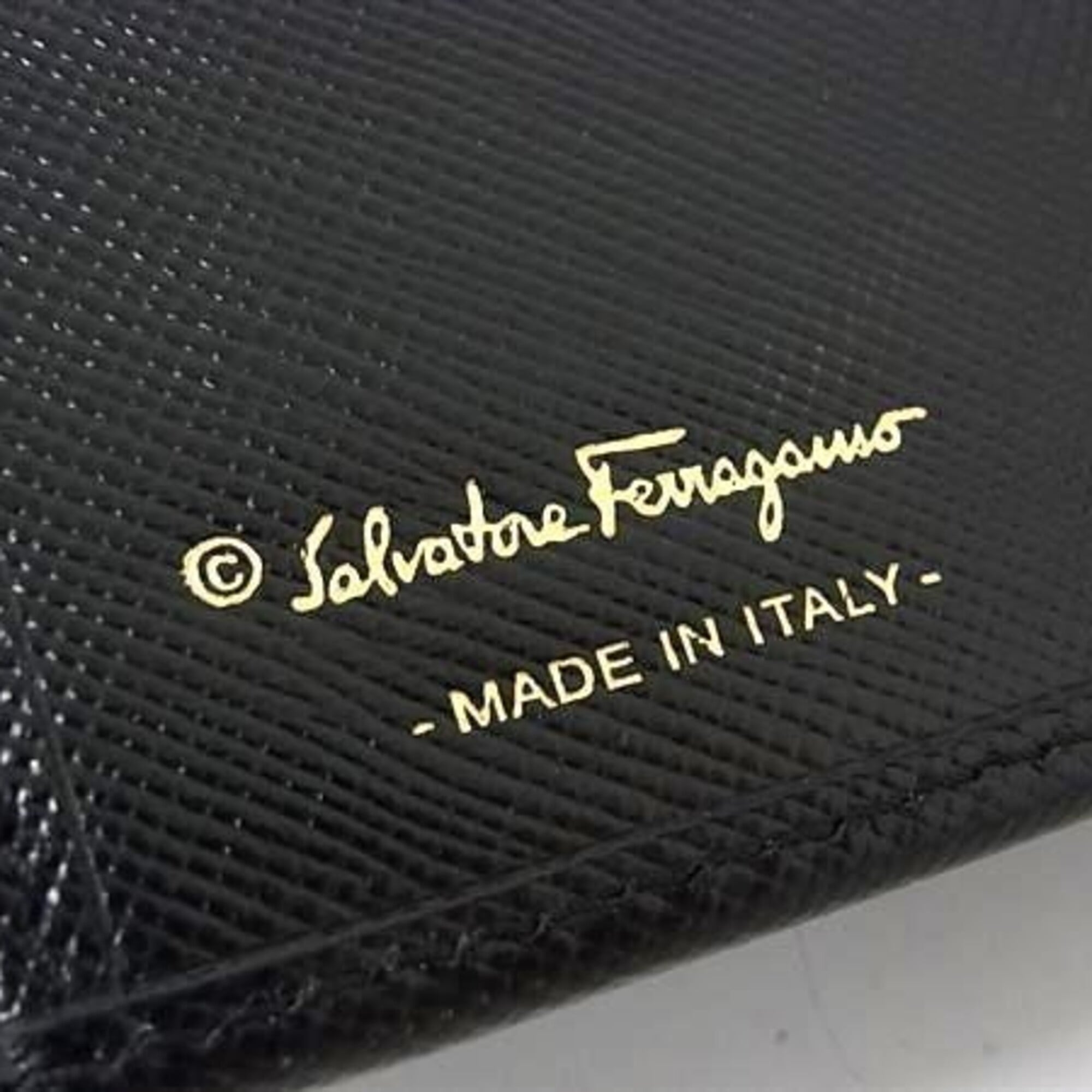 Salvatore Ferragamo Black Long Wallet (Bi-Fold) (Pre-Owned)